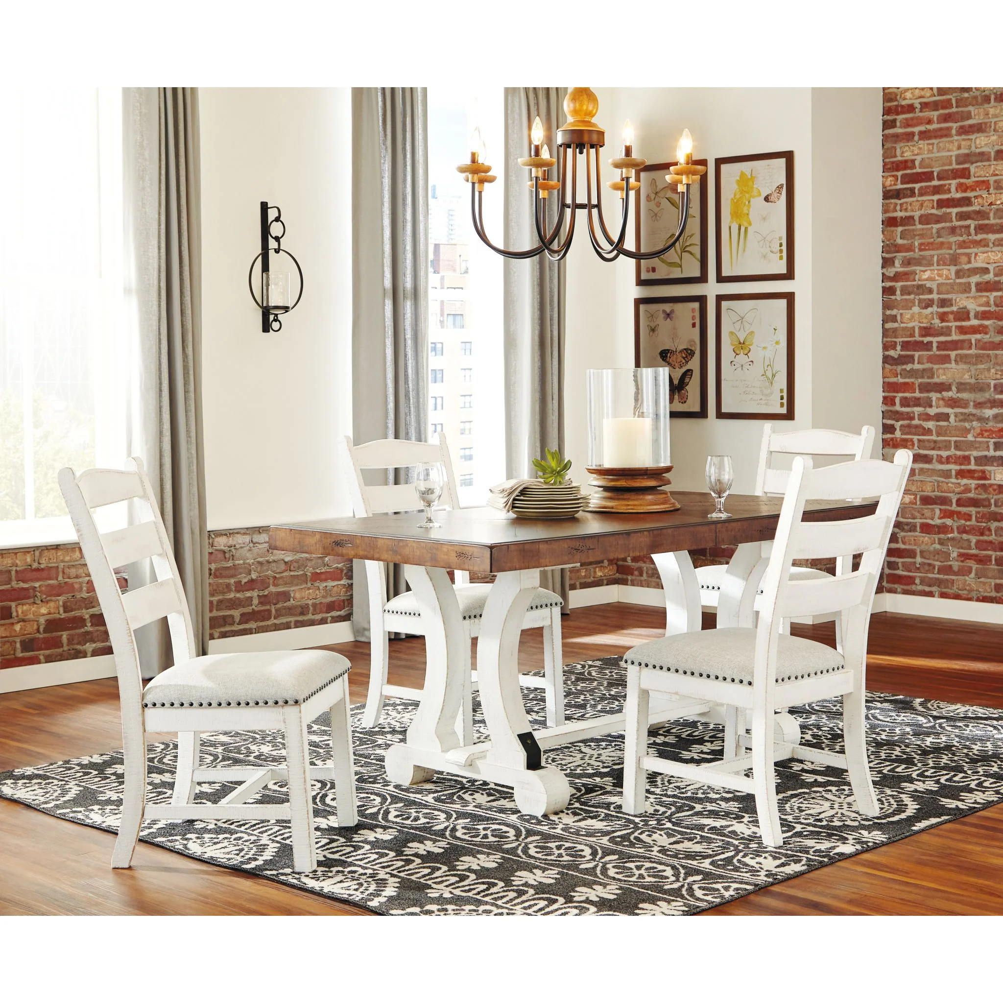 Valebeck Dining Extension Table - White/Brown - (D546-35) - Image 2