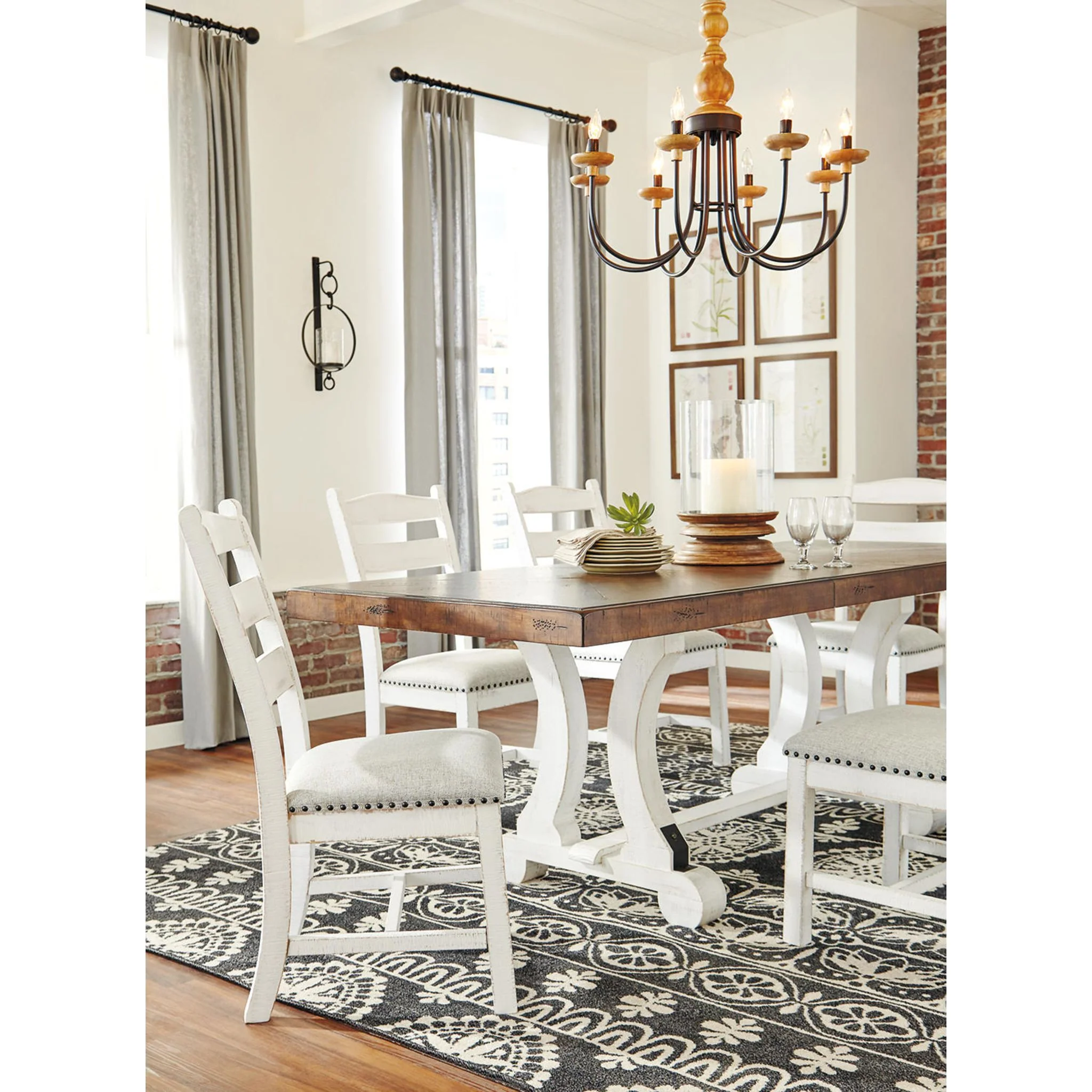 Valebeck Dining Extension Table - White/Brown - (D546-35) - Image 21
