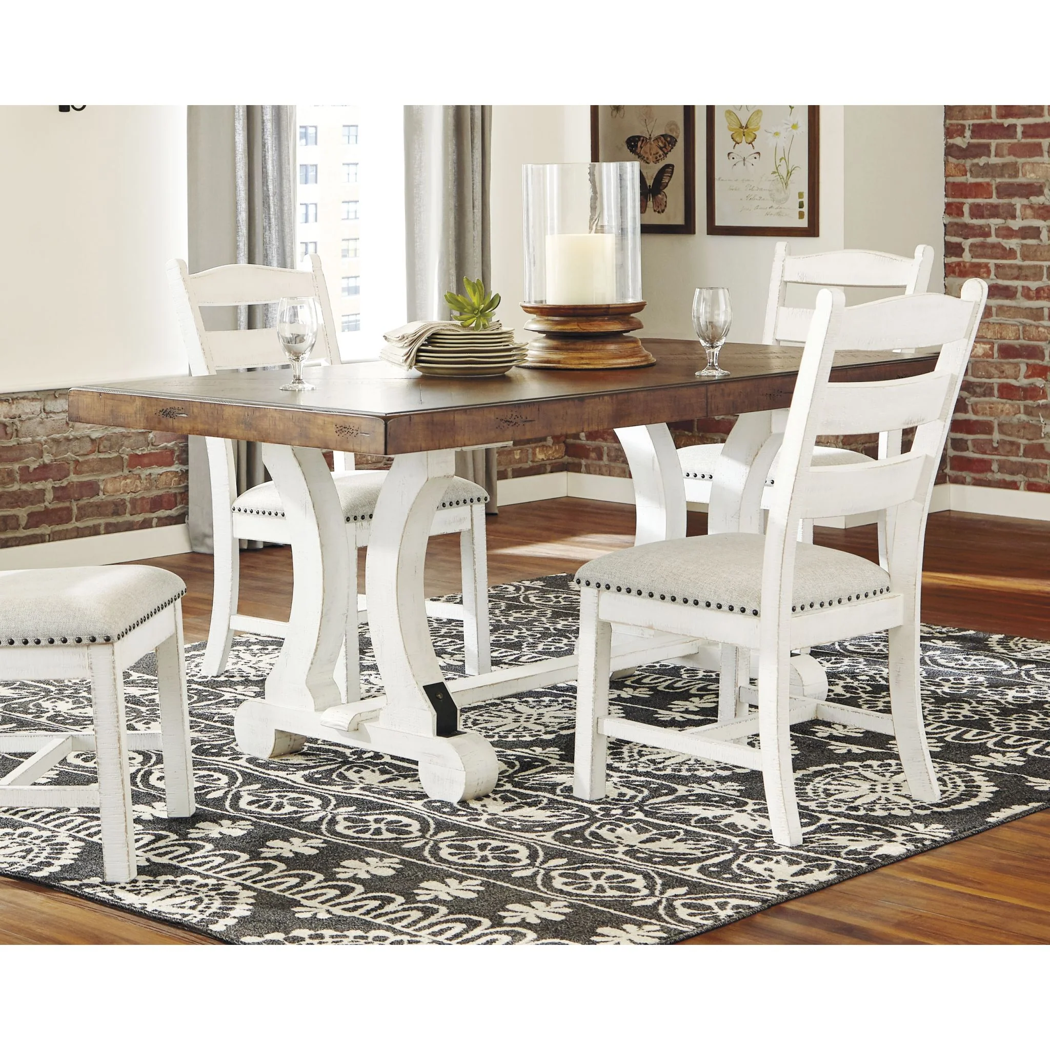 Valebeck Dining Extension Table - White/Brown - (D546-35) - Image 3