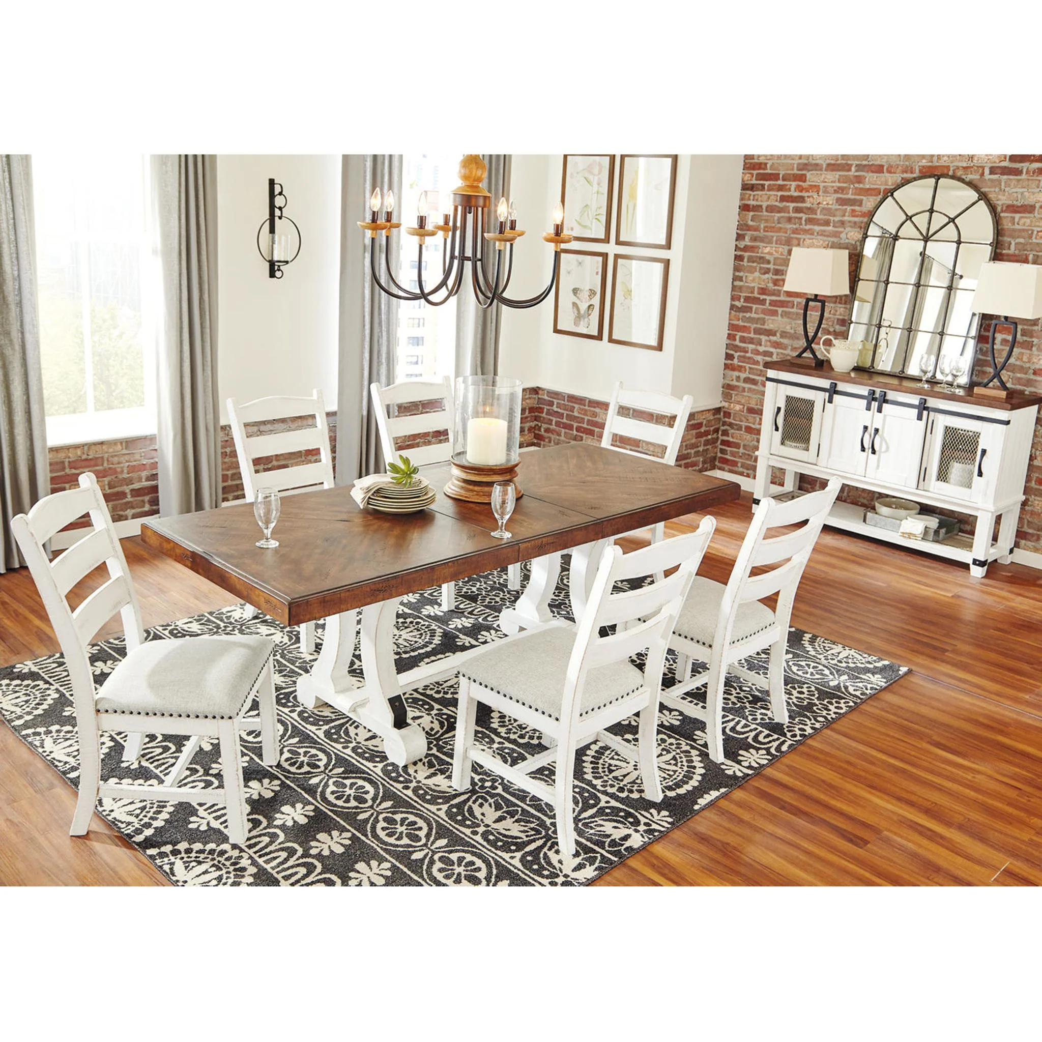 Valebeck Dining Extension Table - White/Brown - (D546-35) - Image 34