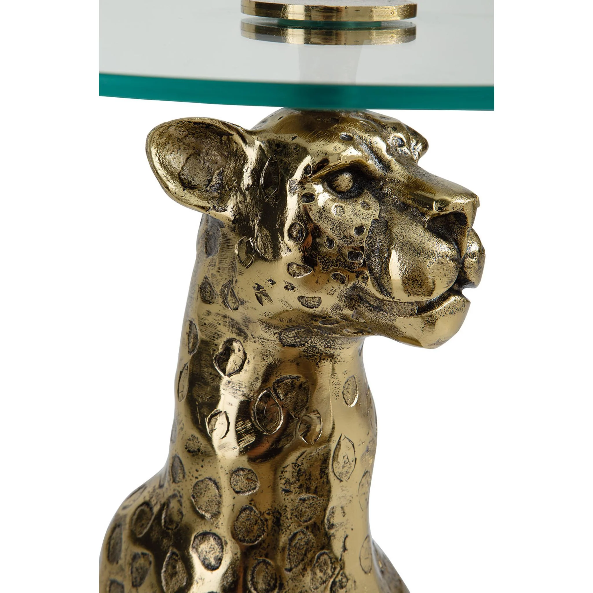 Vallain Accent Table - Antique Gold Finish - Image 4