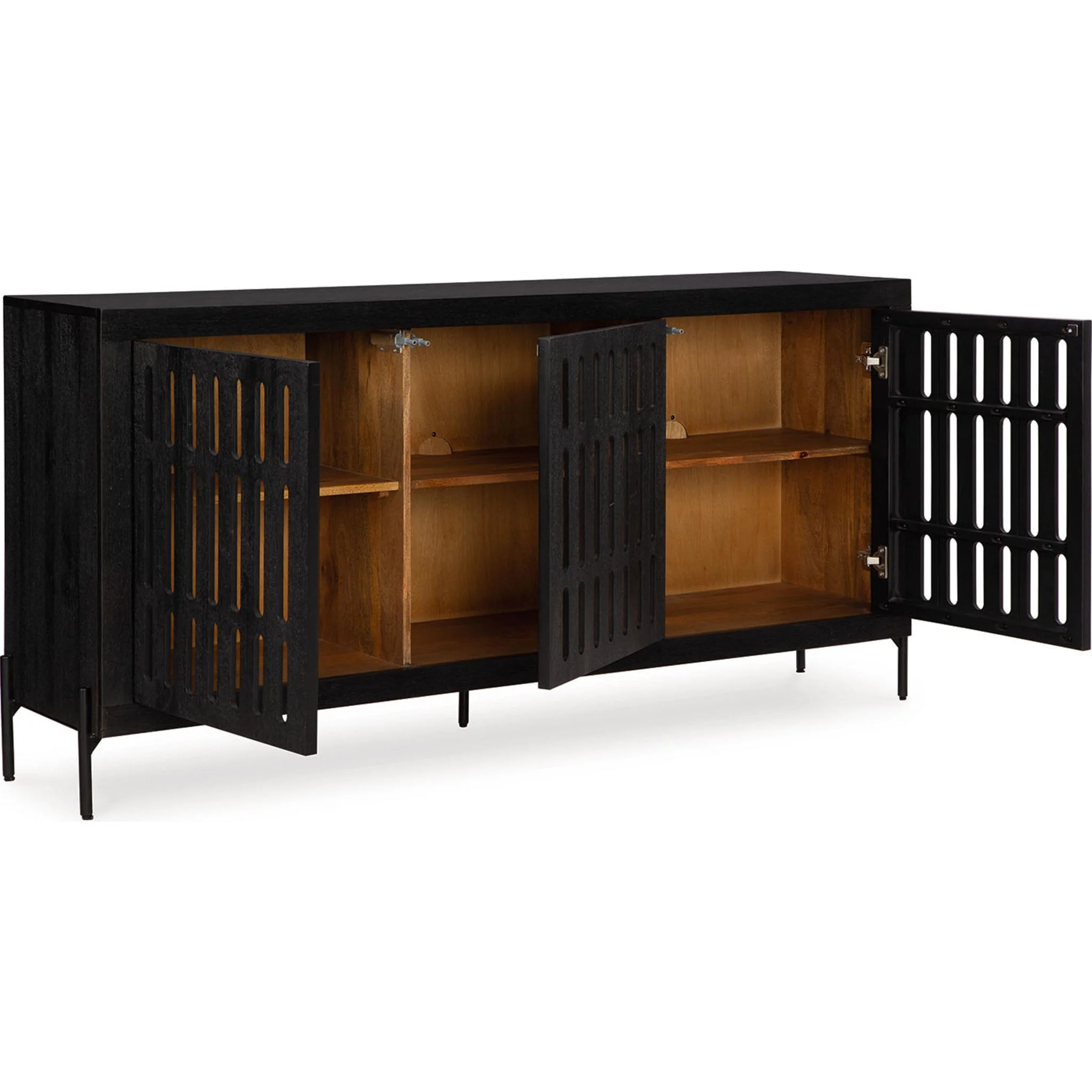 Vallisburg Accent Cabinet - Black/Natural - Image 3