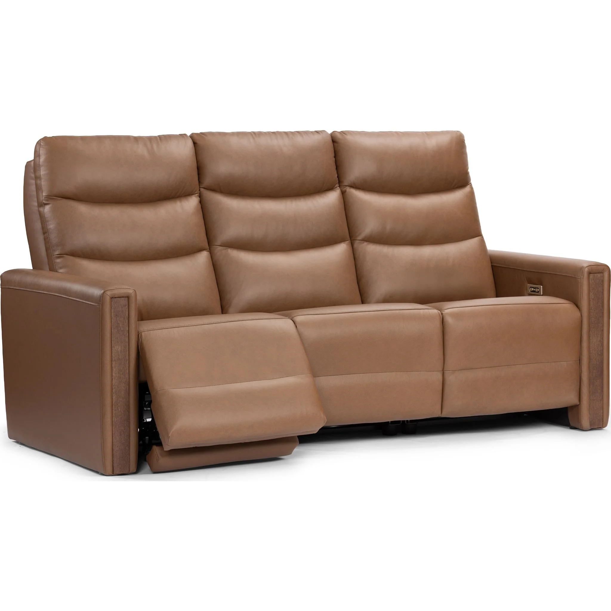Valmont Power Reclining Sofa With Power Headrest - Verona Russet - Image 3