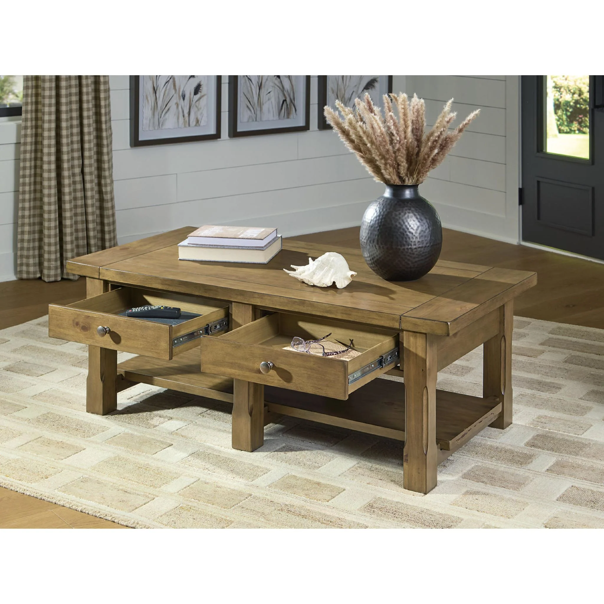 Vandenmore Coffee Table - Medium Brown - Image 9