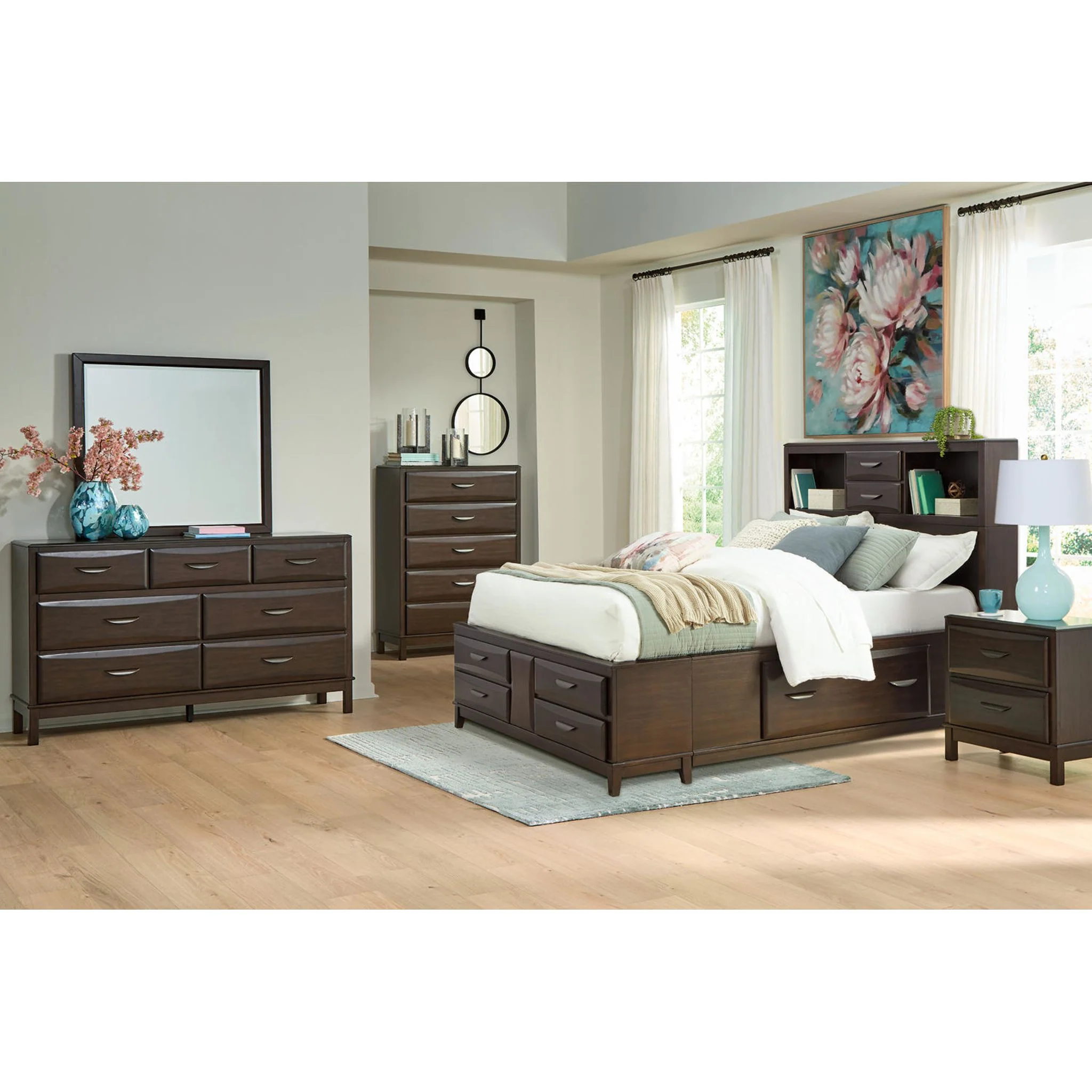 Vanmore Full Storage Bed - Dark Brown - Image 2