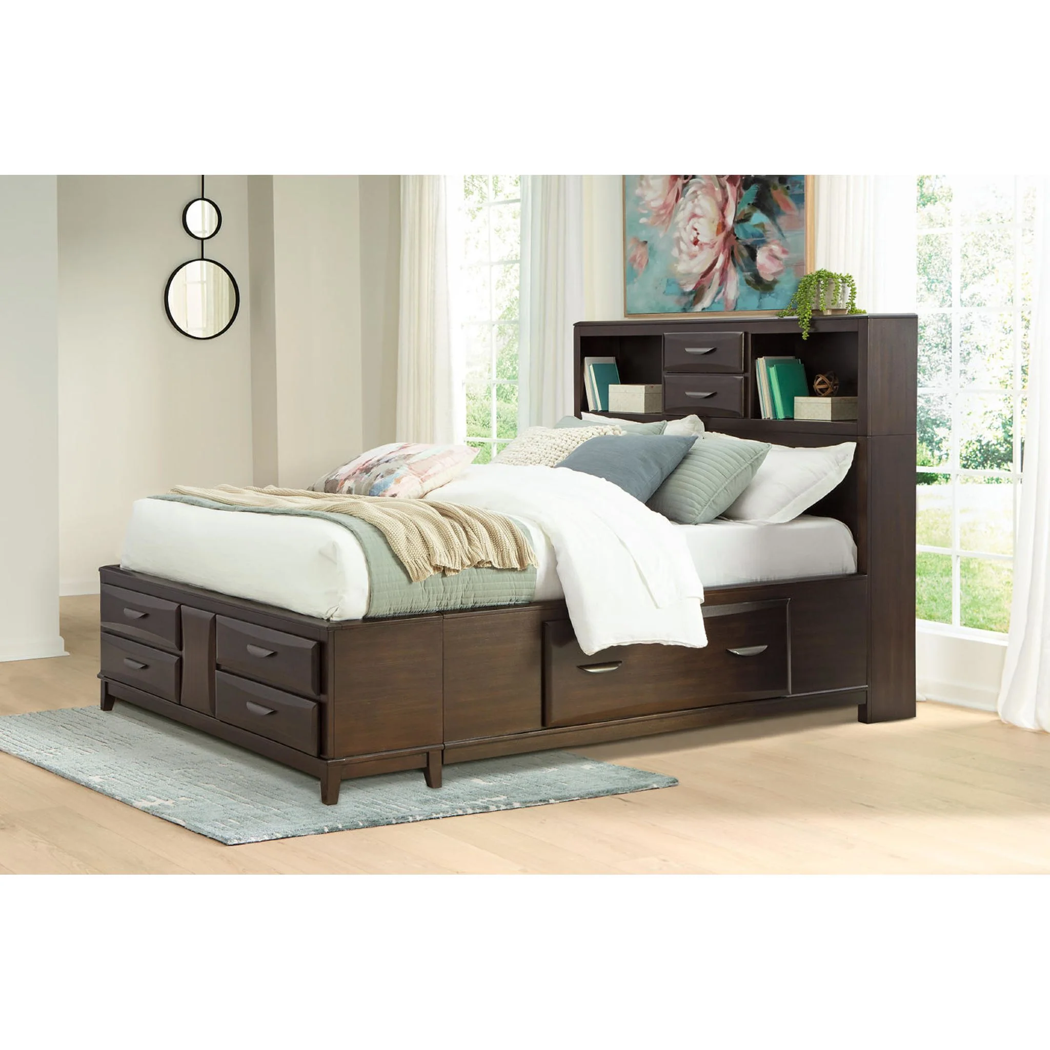 Vanmore Full Storage Bed - Dark Brown - Image 4
