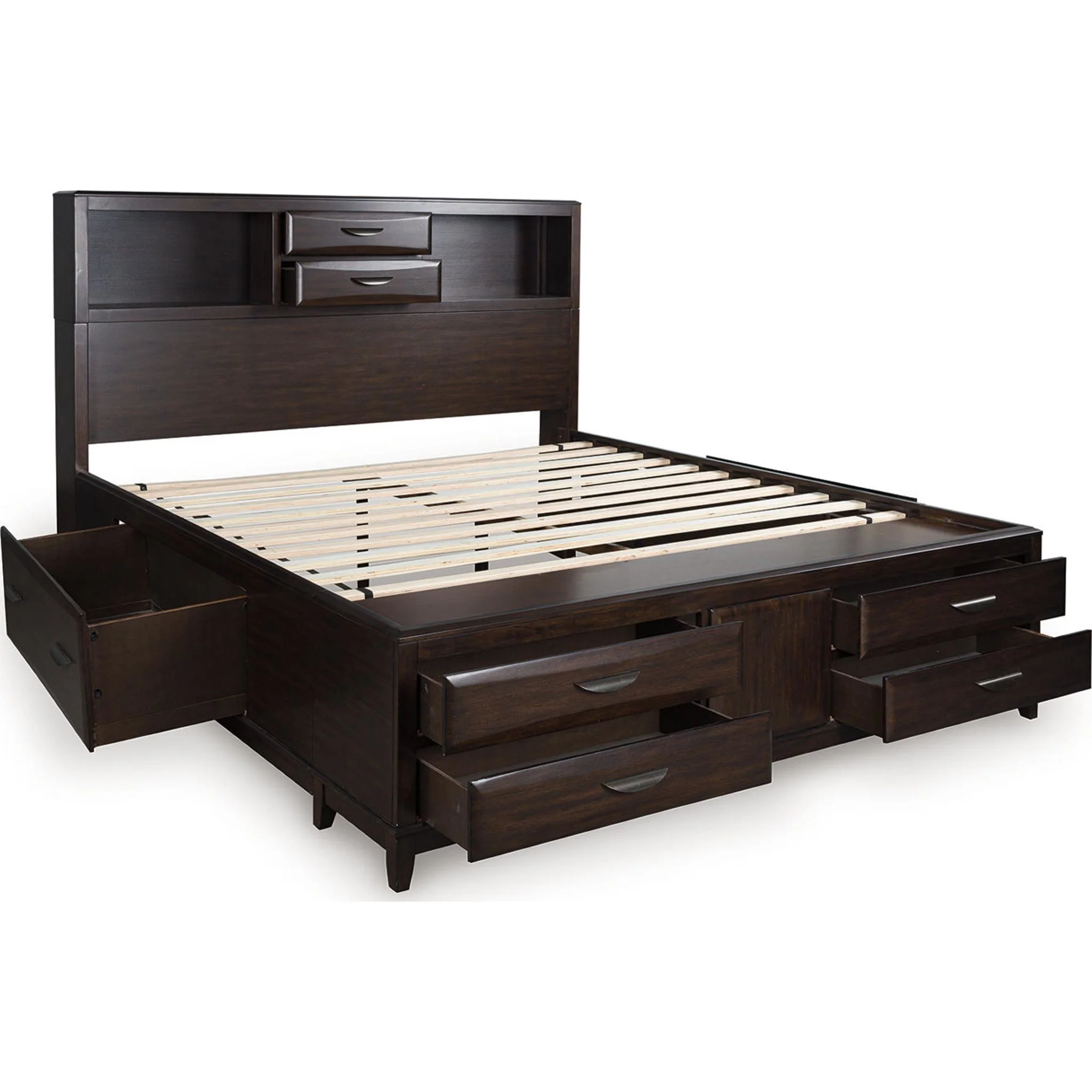 Vanmore King Storage Bed - Dark Brown - Image 3
