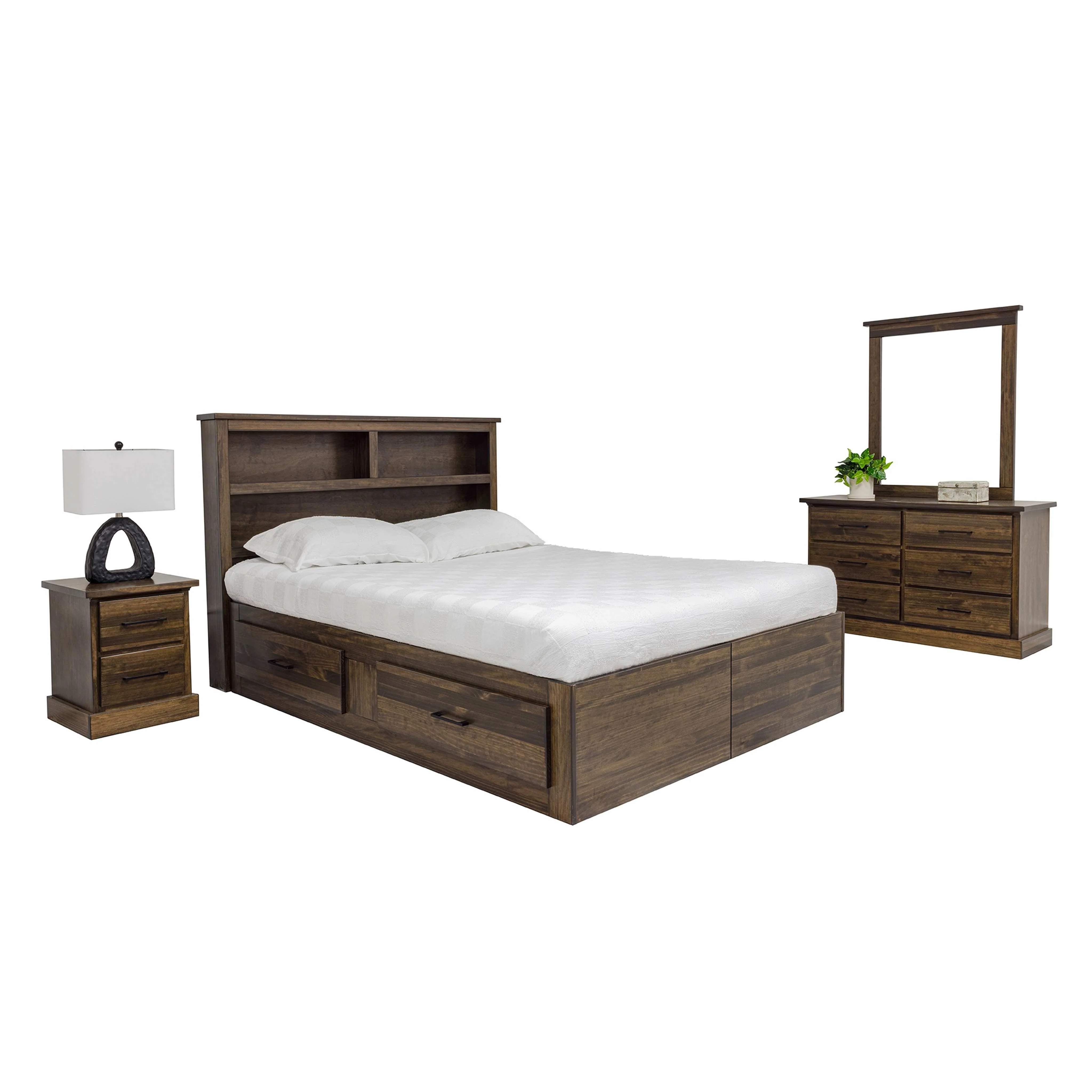 Vera 6 Piece Full Storage Bedroom - Truffle