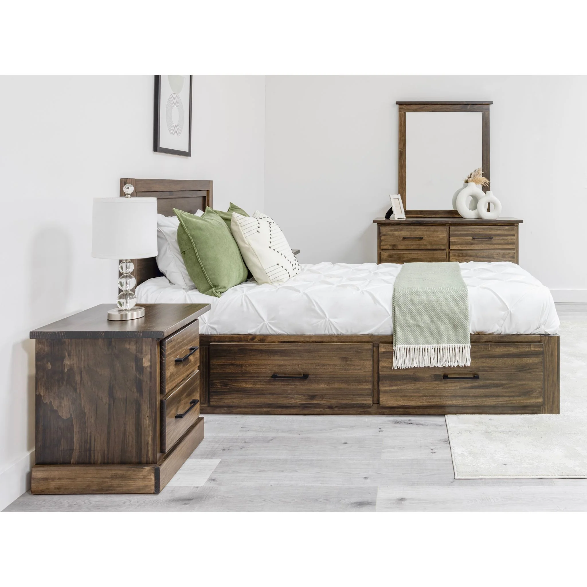Vera 6 Piece Twin Left Storage Bedroom - Truffle - Image 5