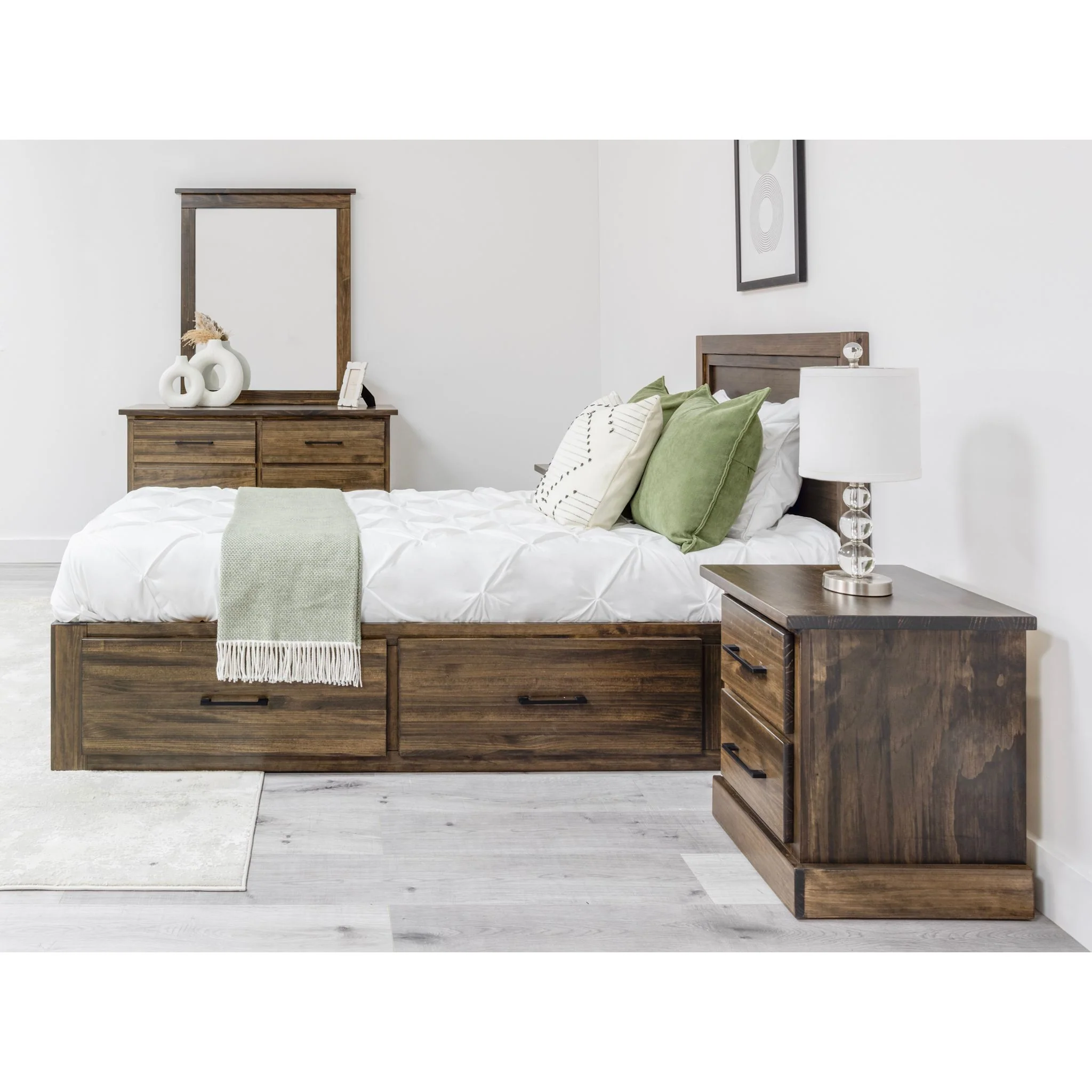 Vera 6 Piece Twin Right Storage Bedroom - Truffle - Image 5