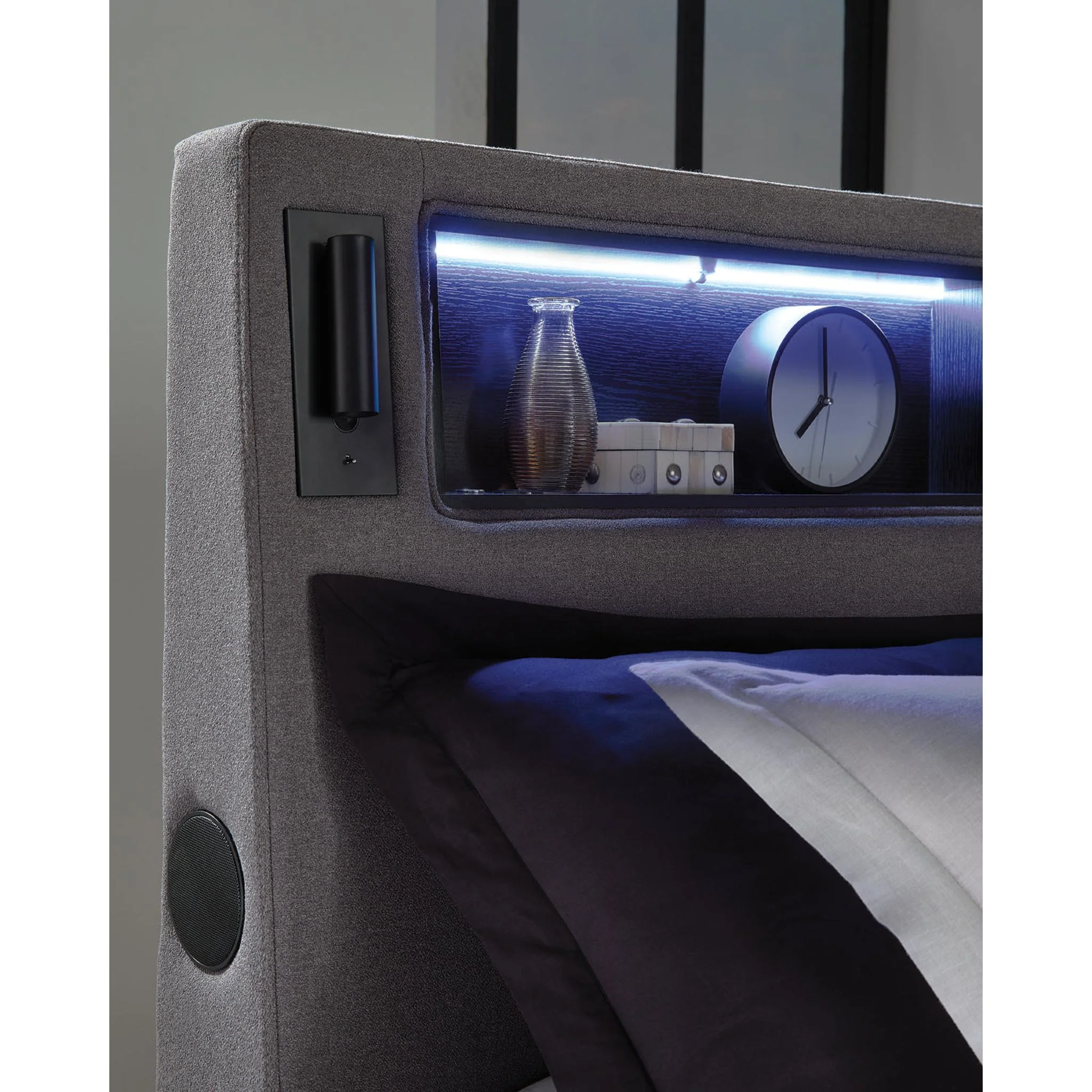 Verishaw King Upholstered Bed - Gray - Image 14