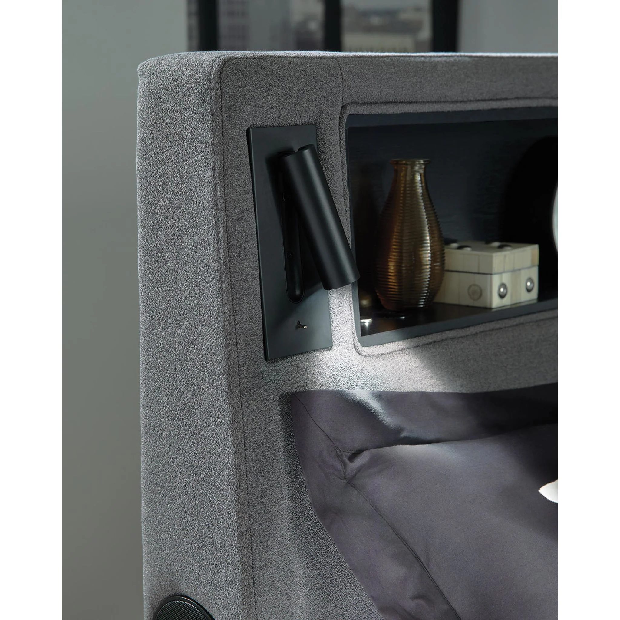 Verishaw King Upholstered Bed - Gray - Image 15