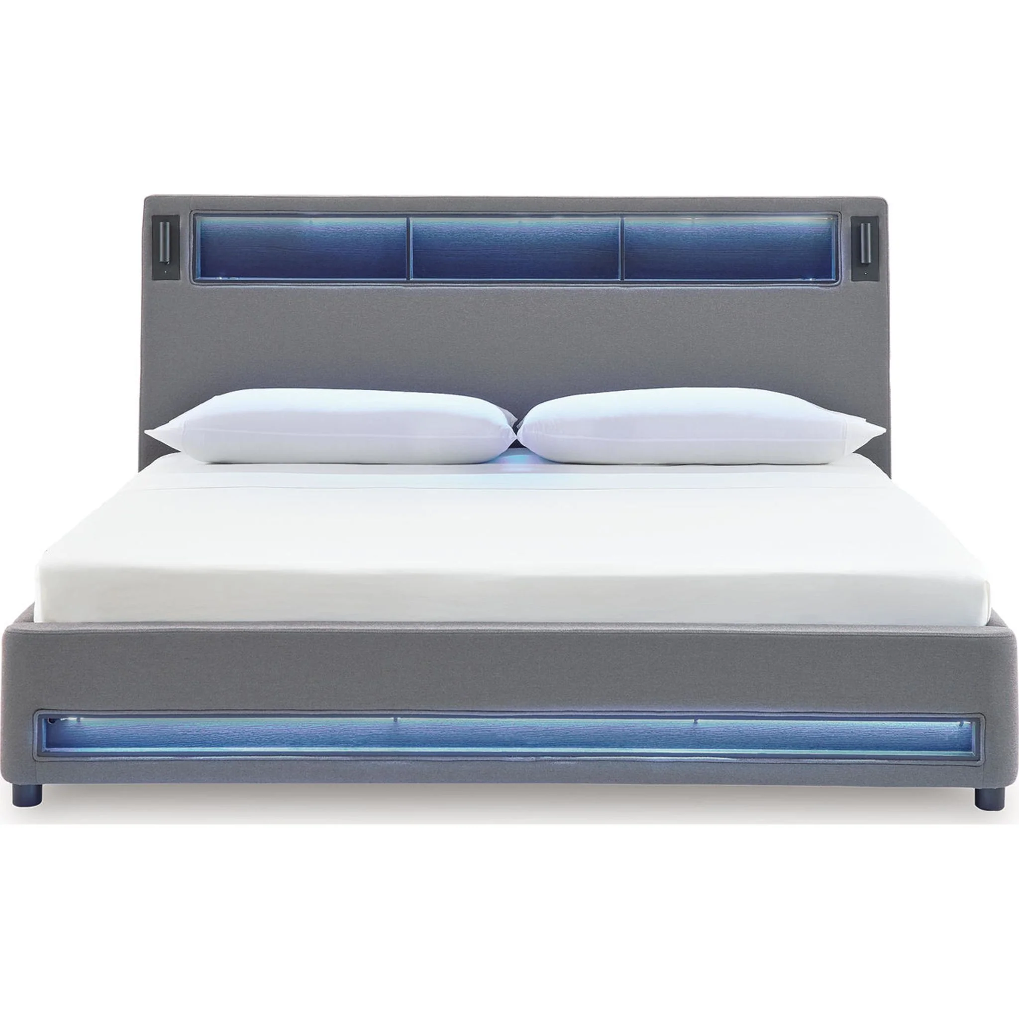 Verishaw King Upholstered Bed - Gray - Image 2