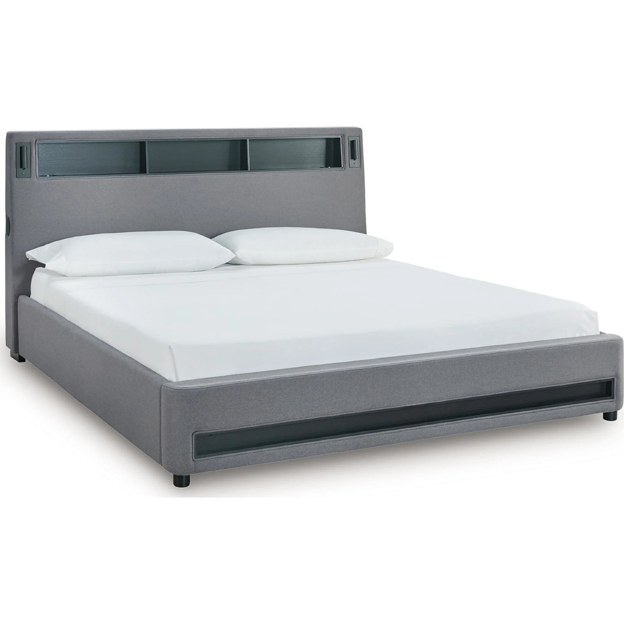Verishaw King Upholstered Bed - Gray - Image 5