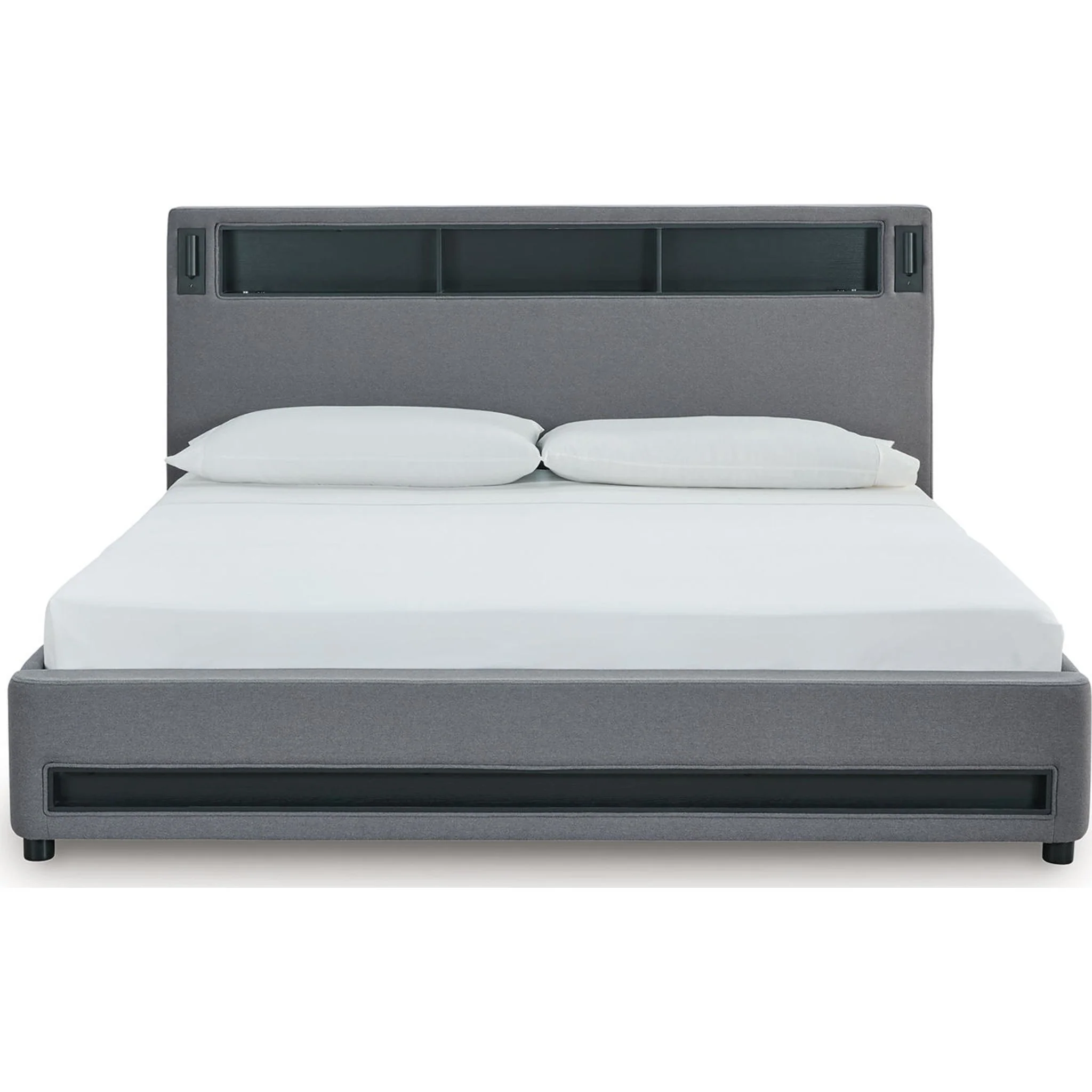Verishaw King Upholstered Bed - Gray - Image 6
