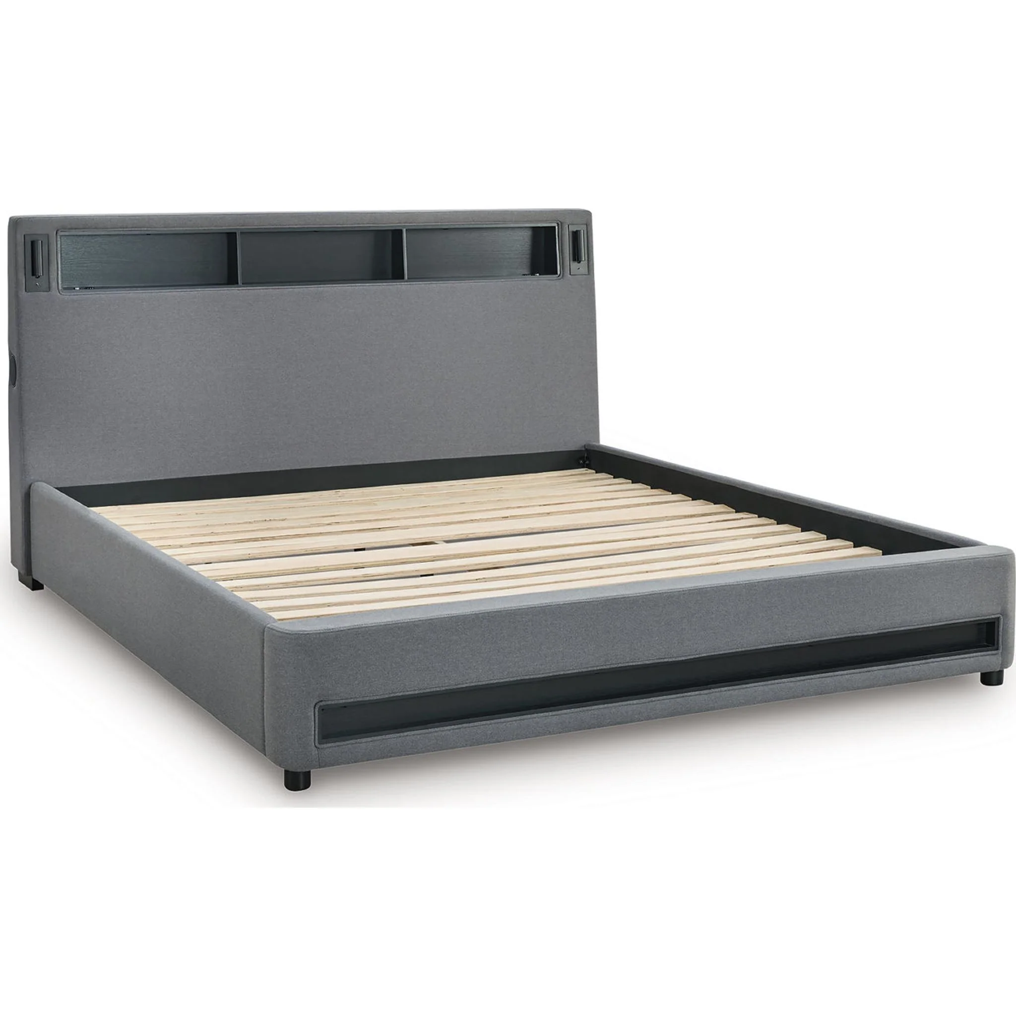 Verishaw King Upholstered Bed - Gray - Image 7