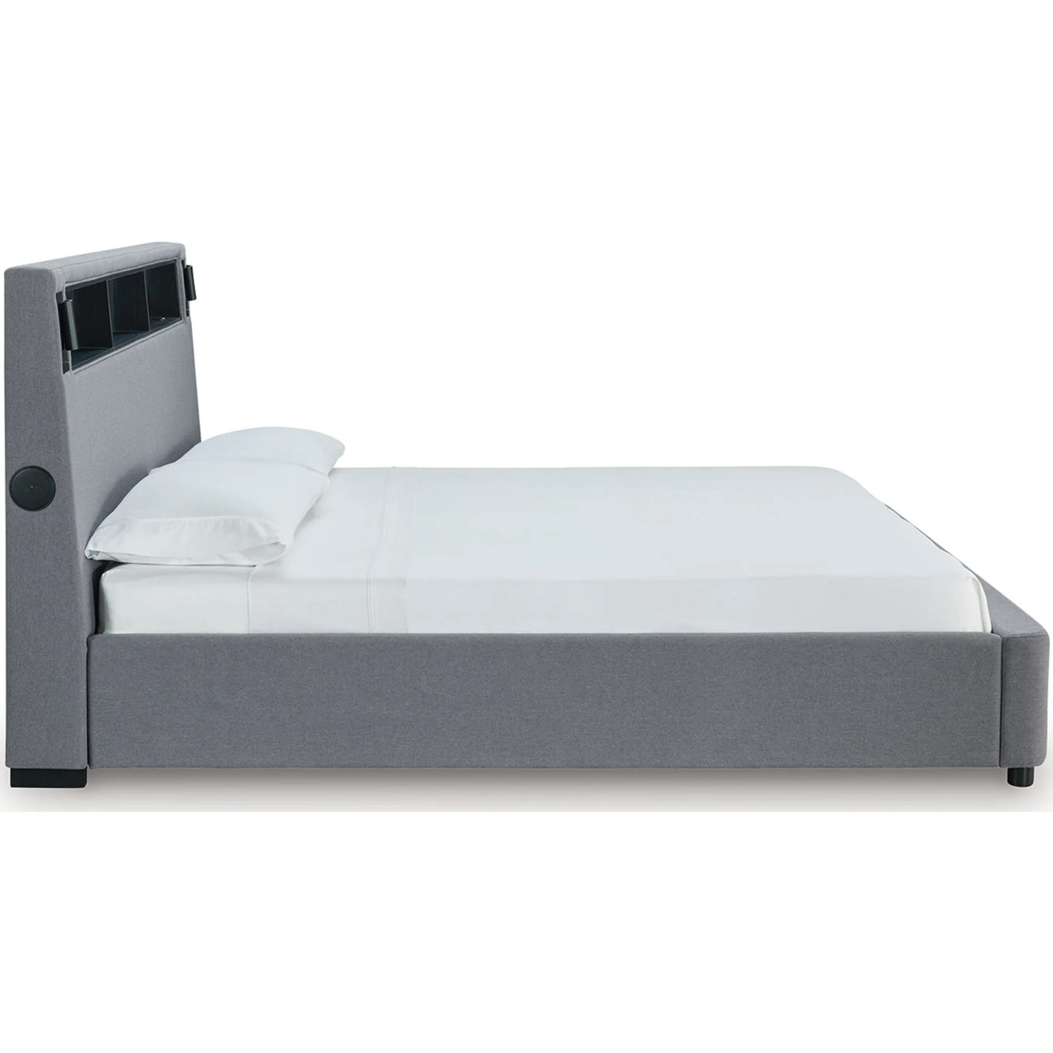 Verishaw King Upholstered Bed - Gray - Image 8