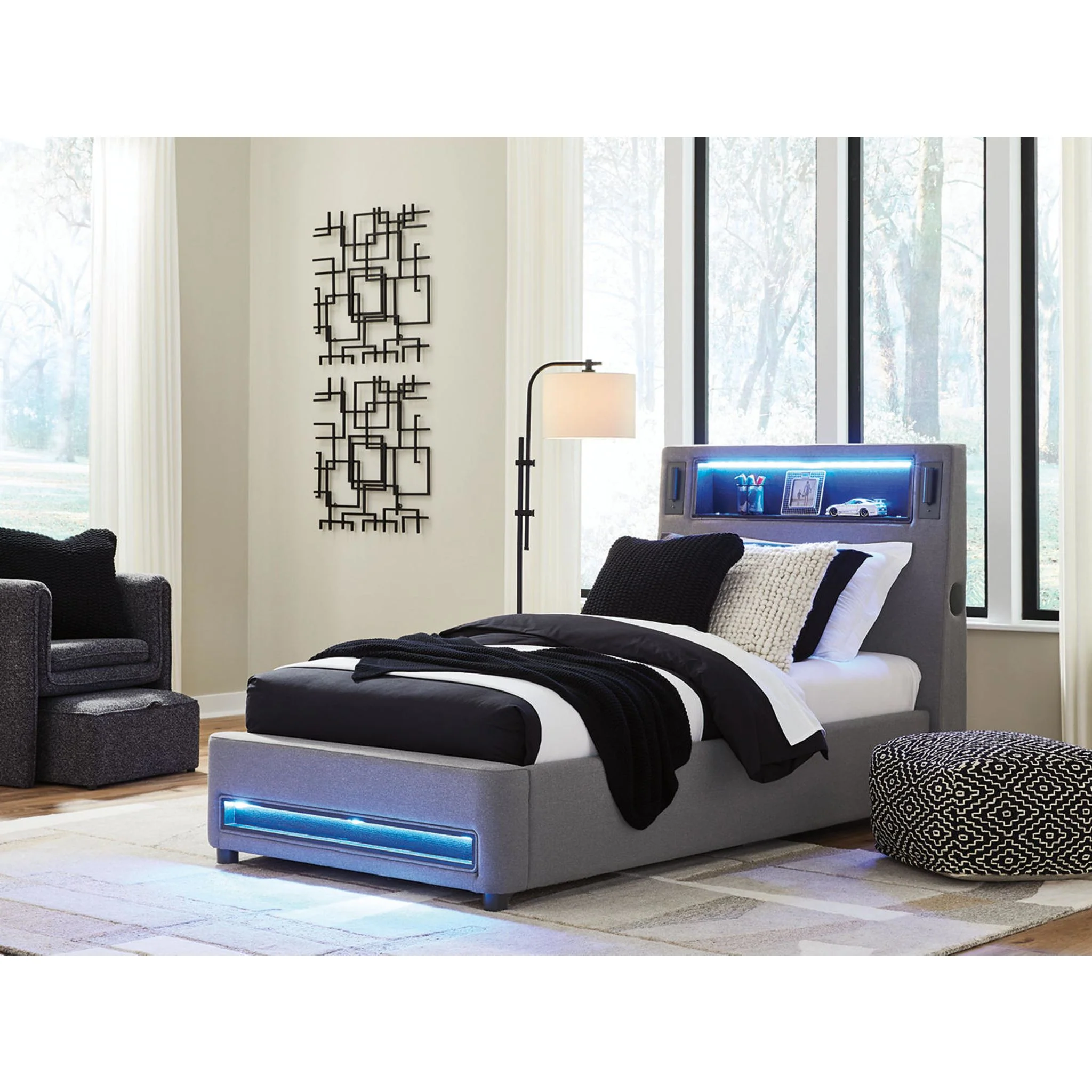 Verishaw Upholstered Bed - Gray - Image 10