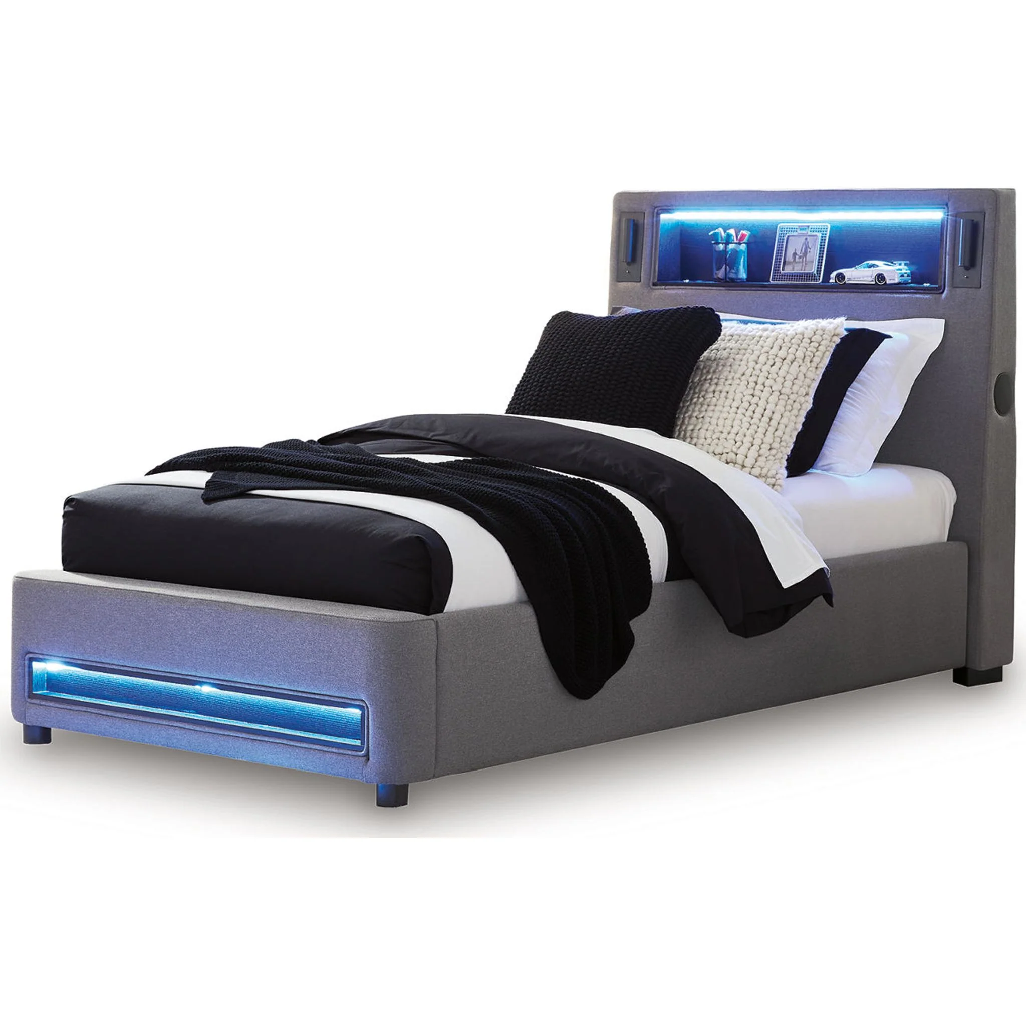 Verishaw Upholstered Bed - Gray - Image 11