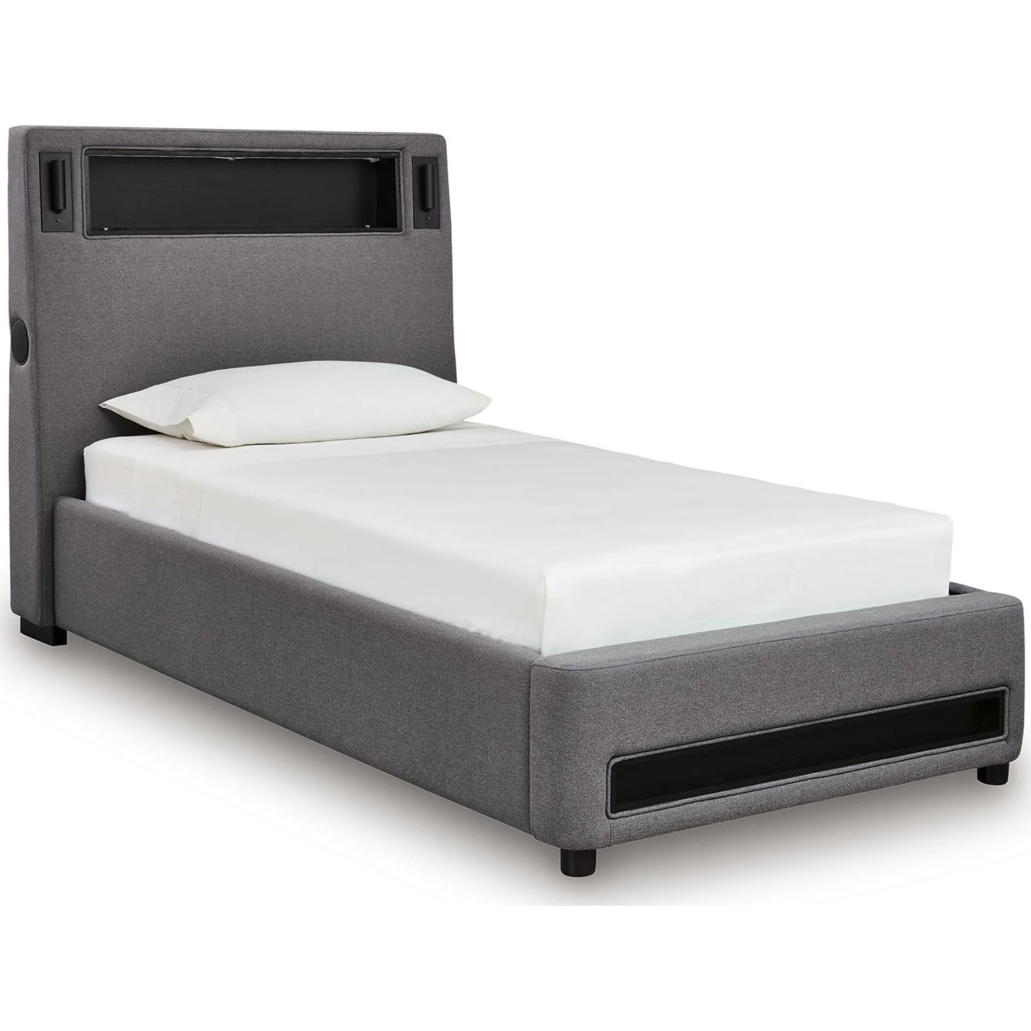 Verishaw Upholstered Bed - Gray - Image 4