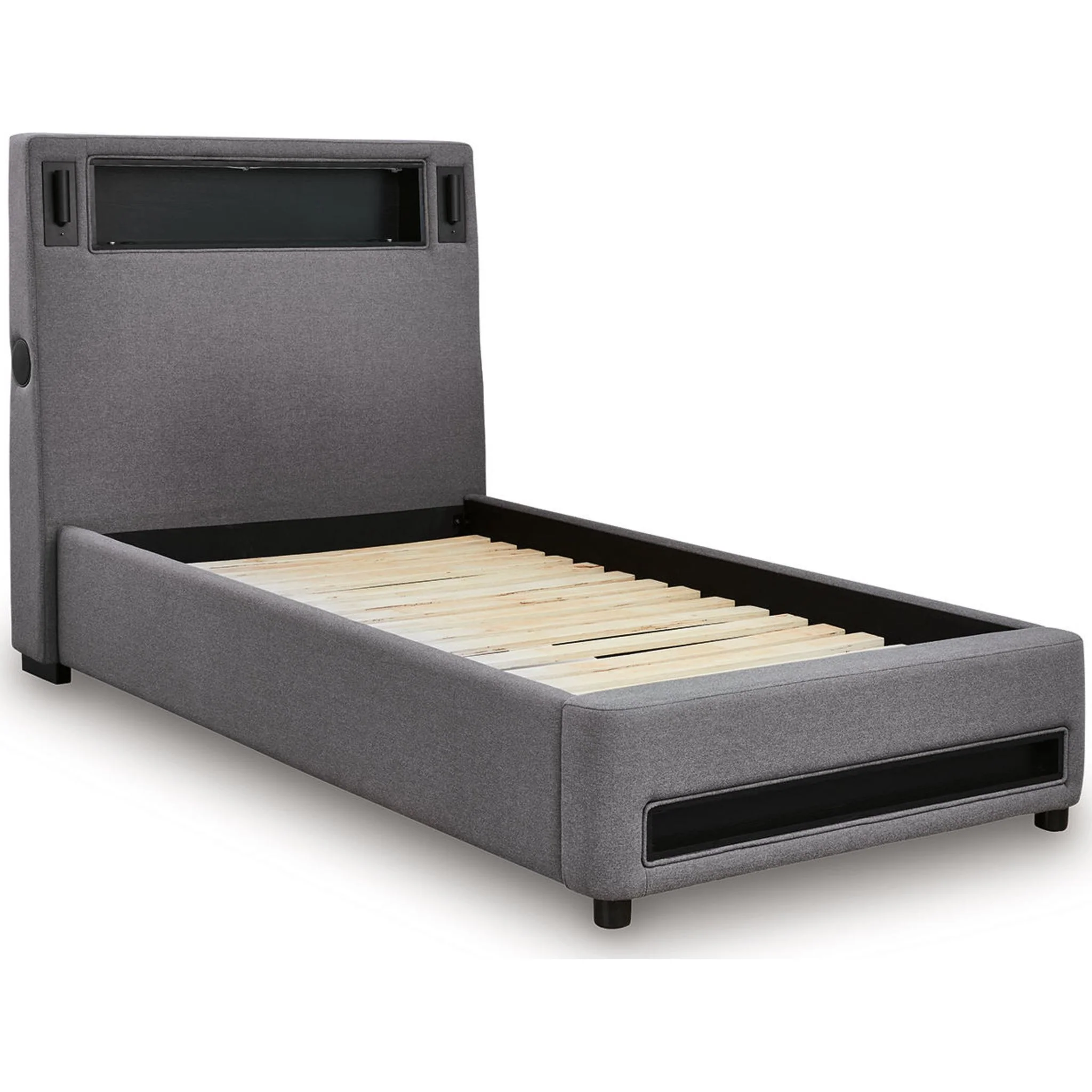 Verishaw Upholstered Bed - Gray - Image 6