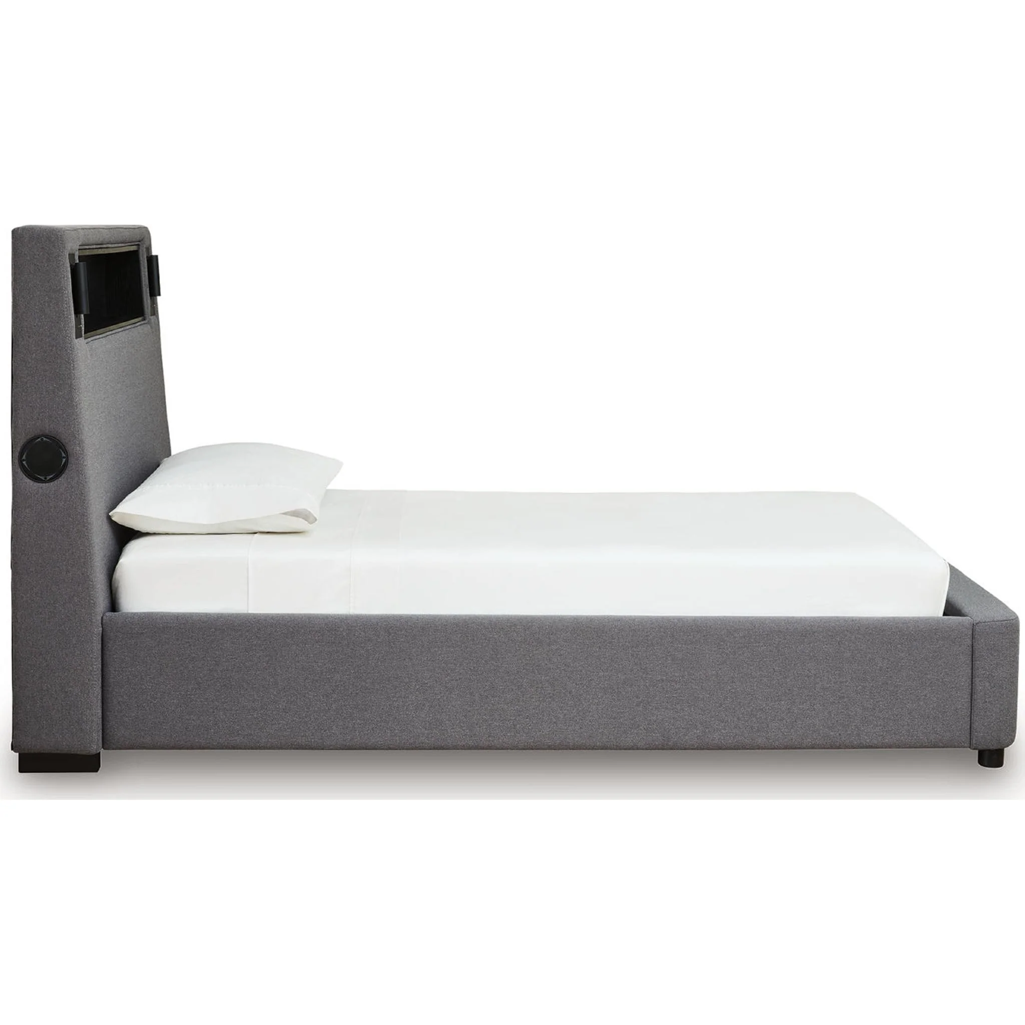 Verishaw Upholstered Bed - Gray - Image 7
