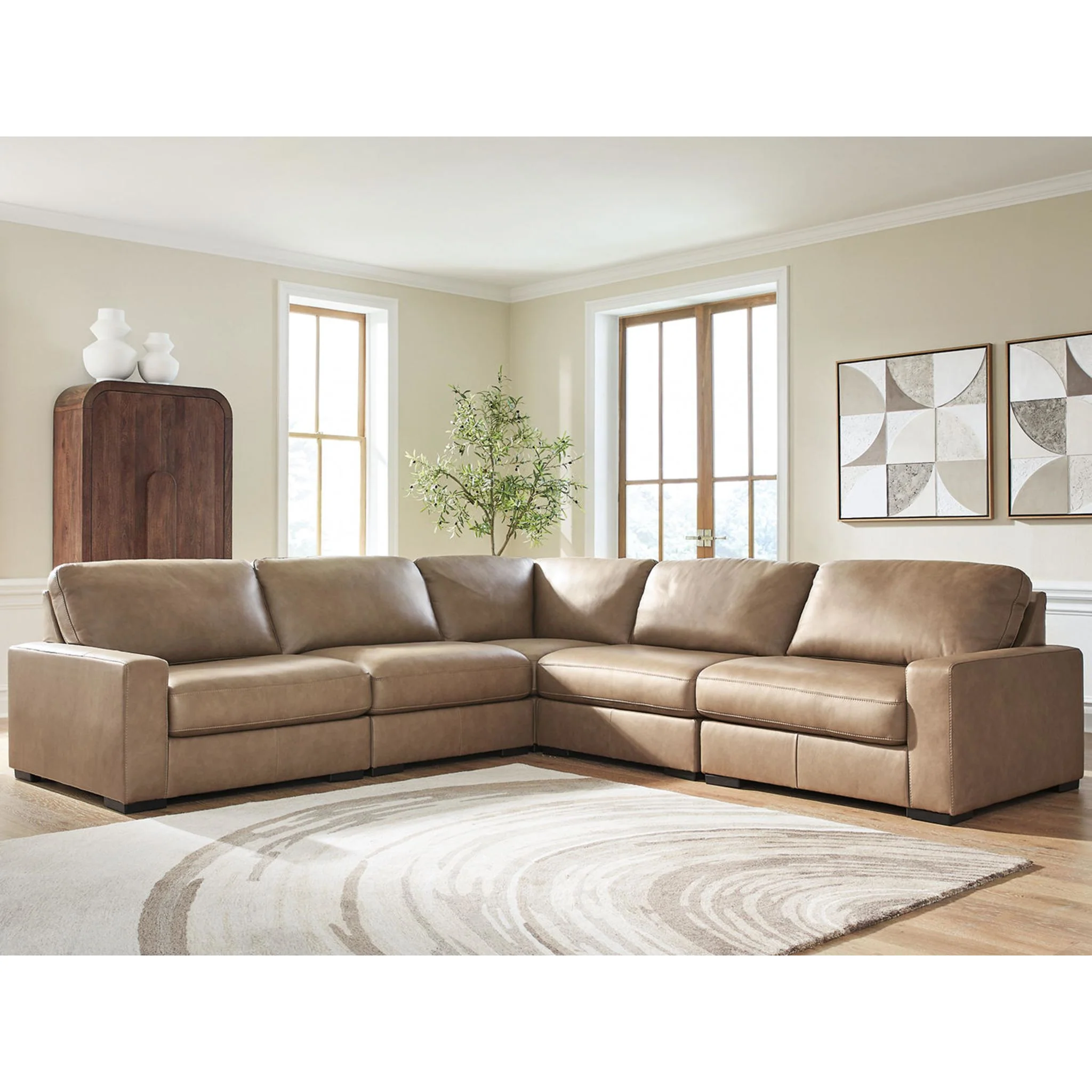 Veronella 5 Piece Sectional - Sahara - Image 2