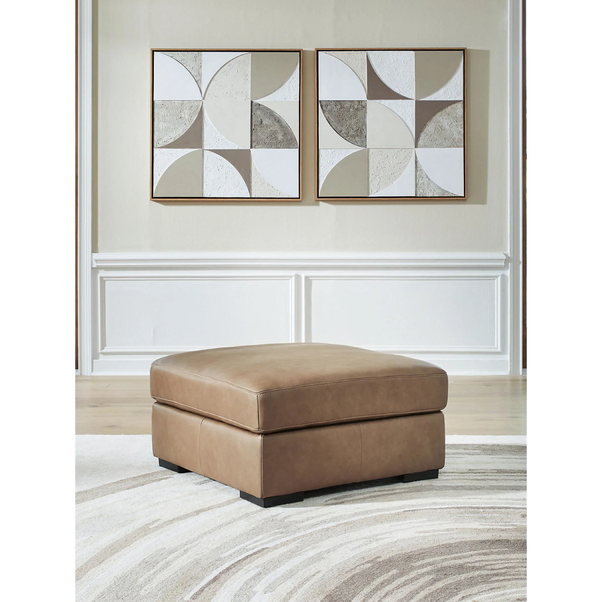 Veronella Oversized Accent Ottoman - Sahara - Image 3