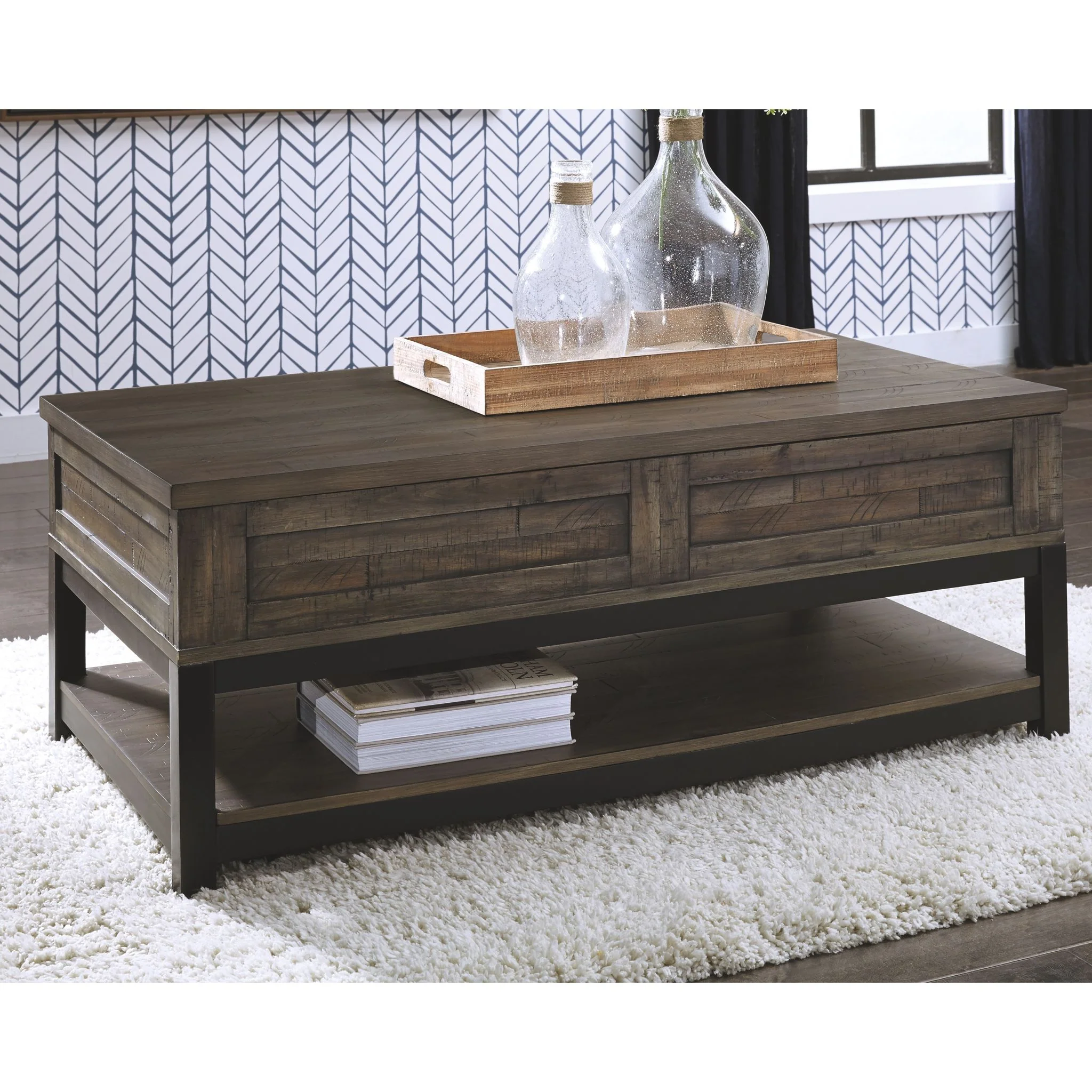 Villa Flora Coffee Table - Grayish Brown - Image 2