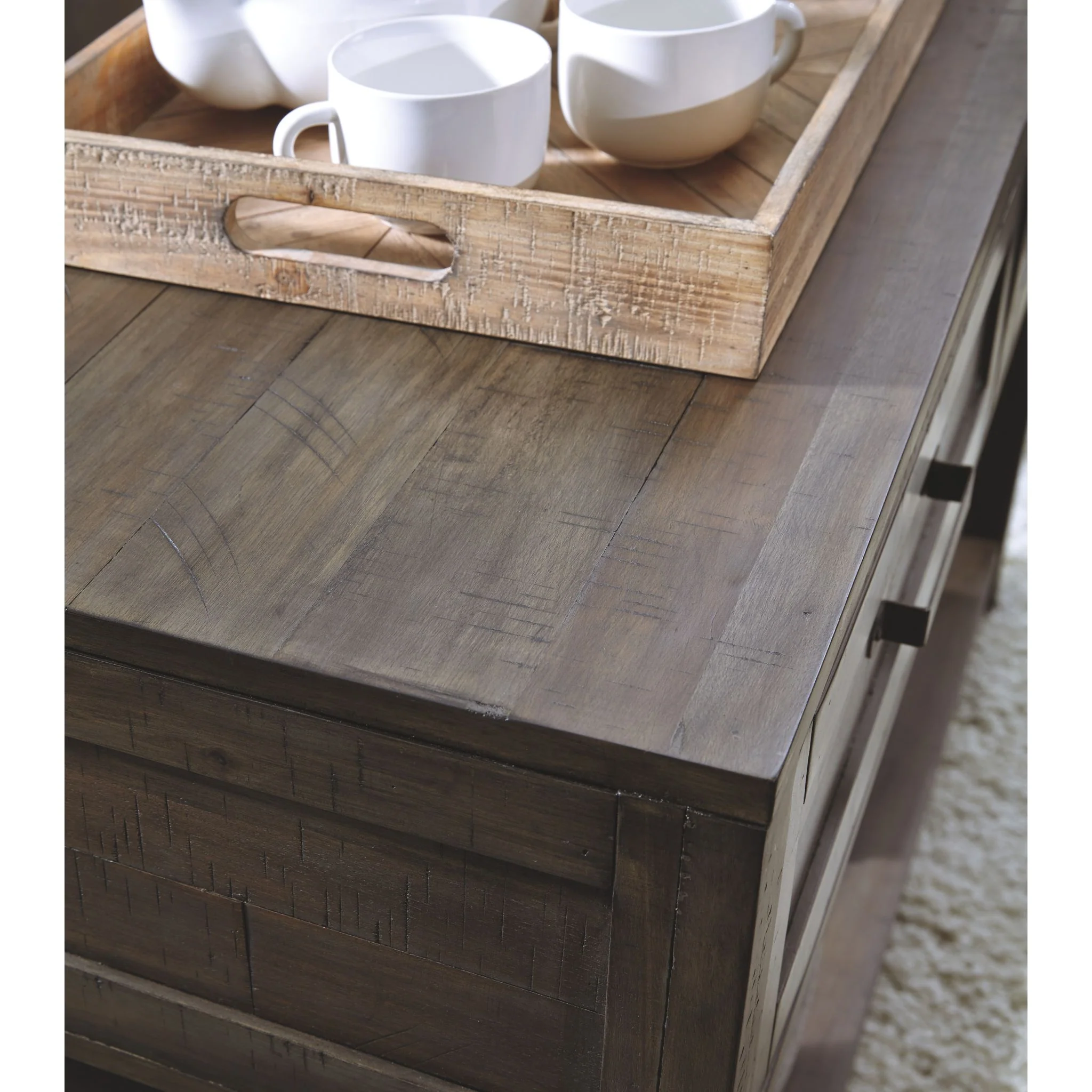 Villa Flora Sofa Table - Grayish Brown - Image 5
