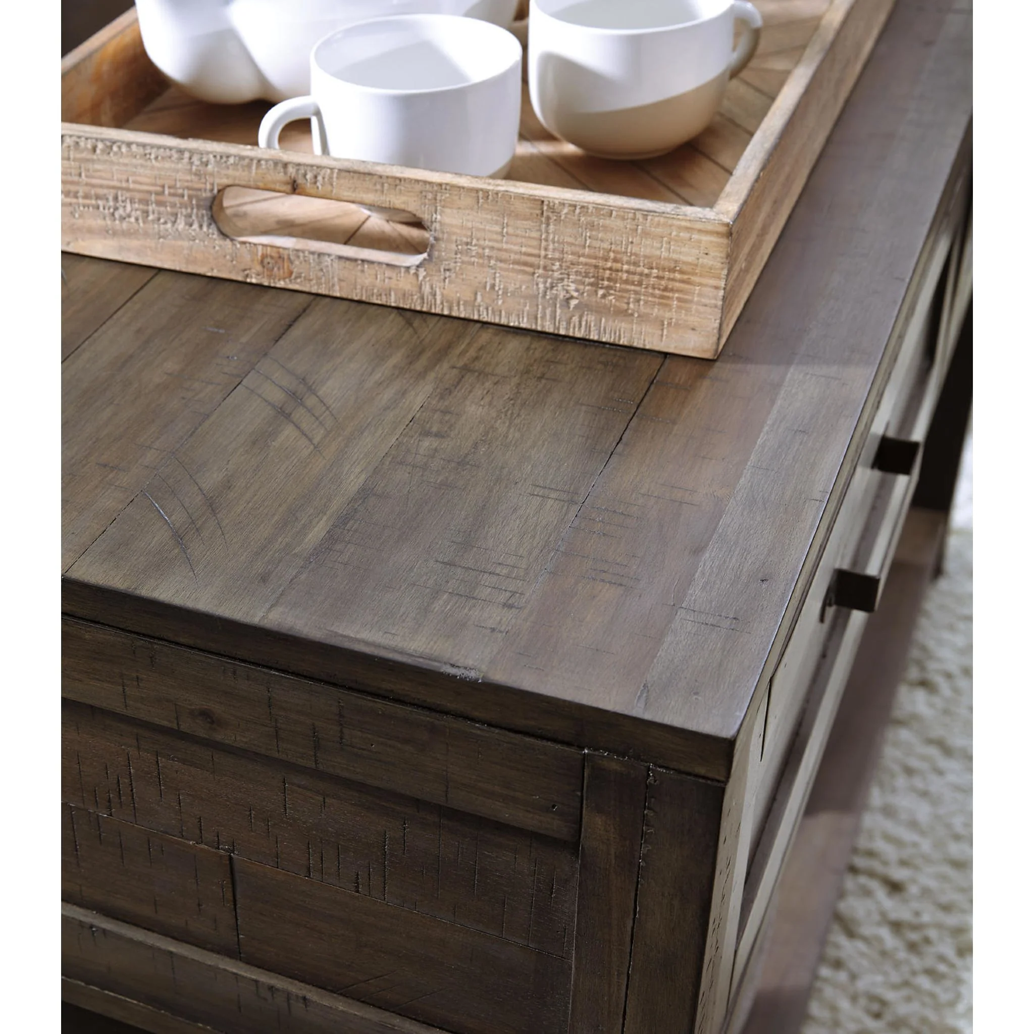 Villa Flora Sofa Table - Grayish Brown - Image 8