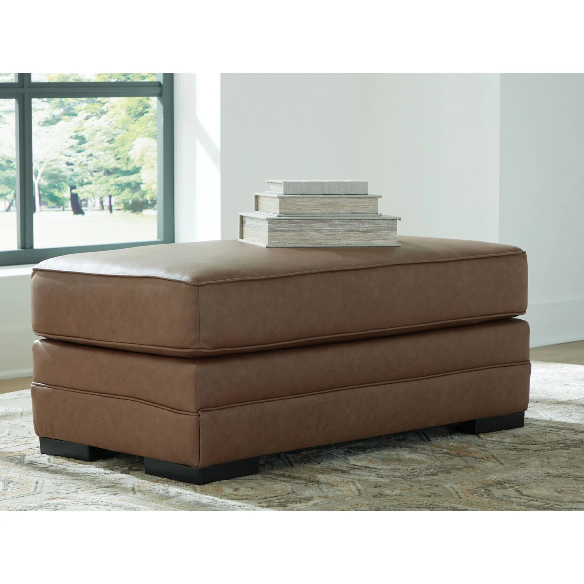 VillaCourt Ottoman - Caramel - Image 2