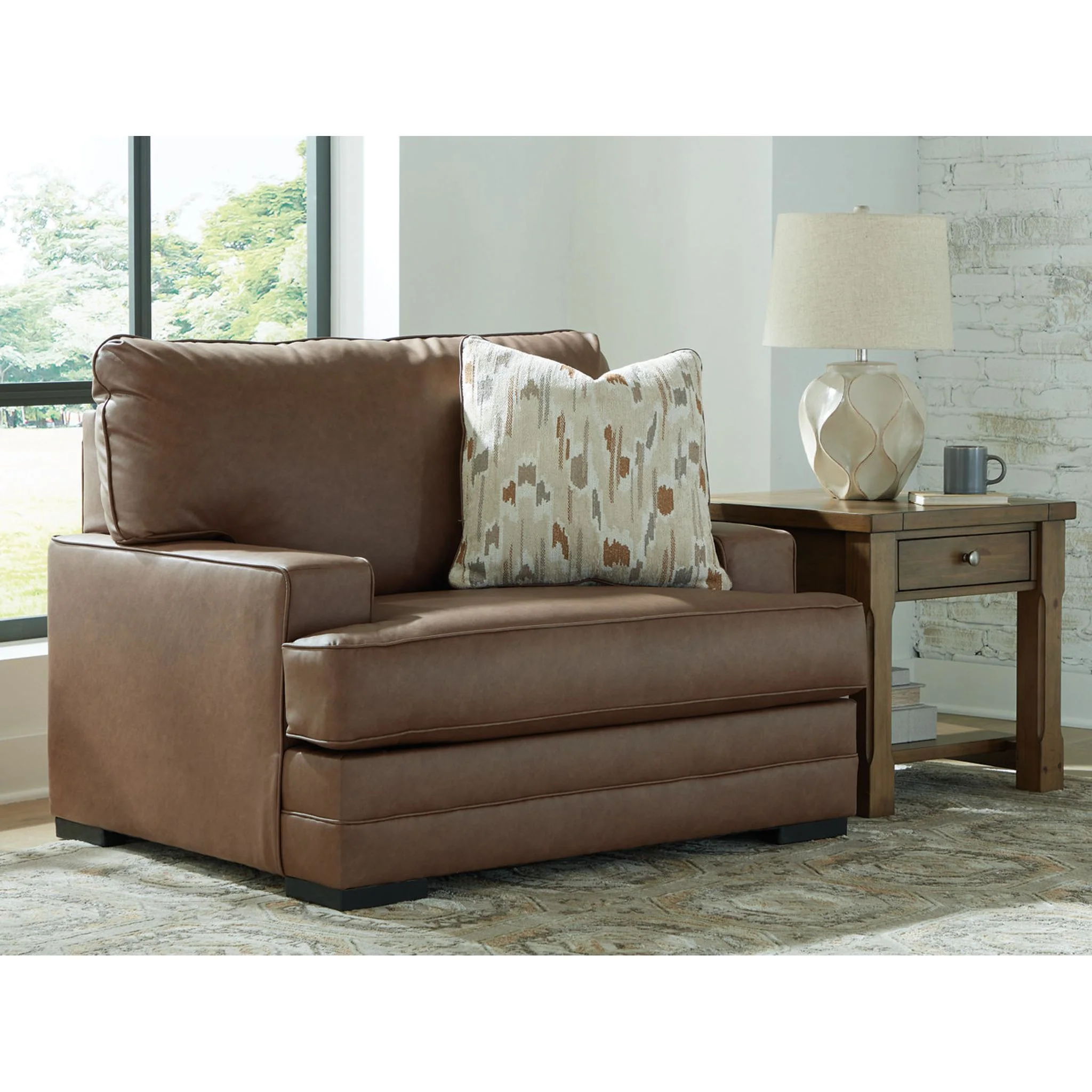 VillaCourt Oversized Chair - Caramel - Image 3