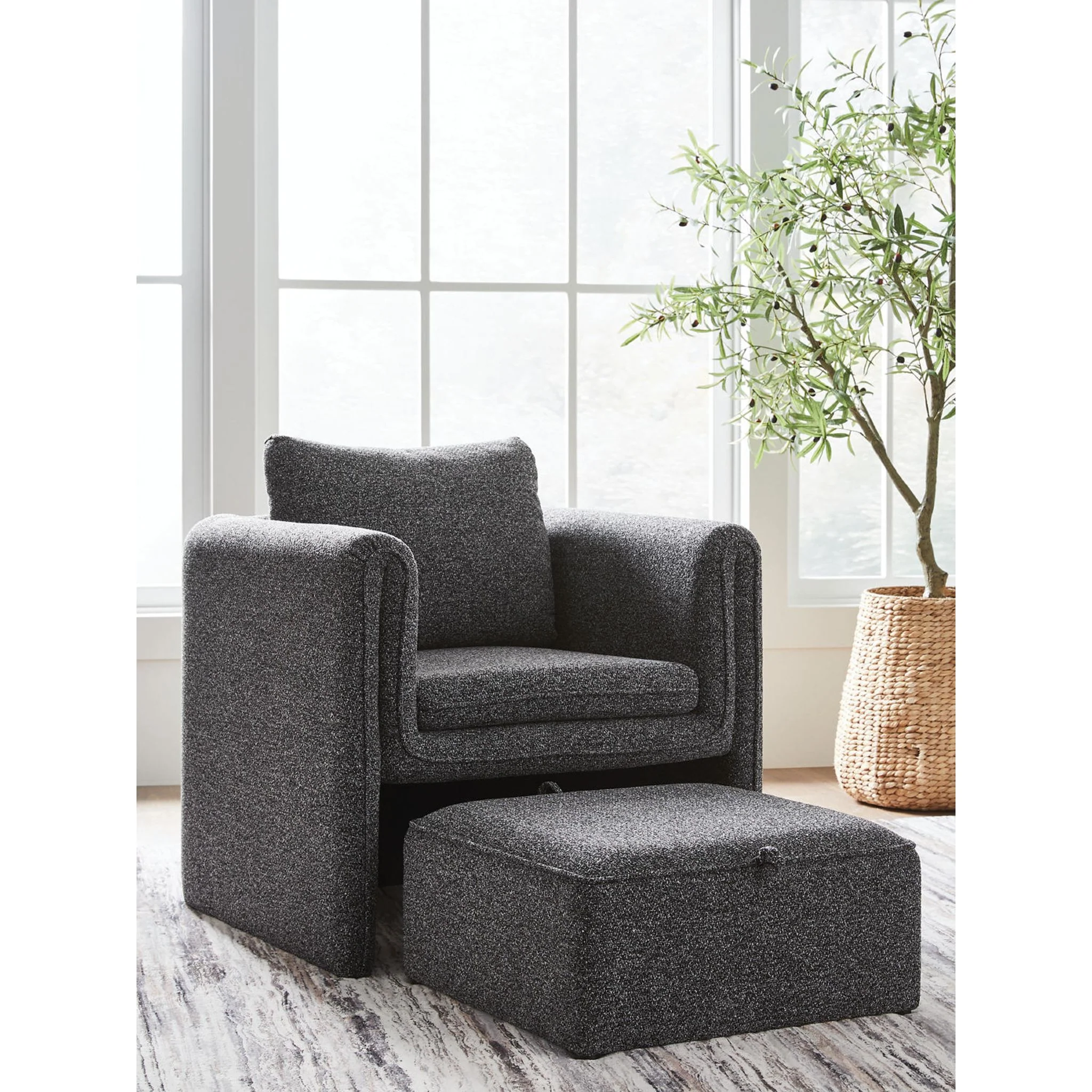 Vreni Accent Chair - Charcoal/Black - Image 3