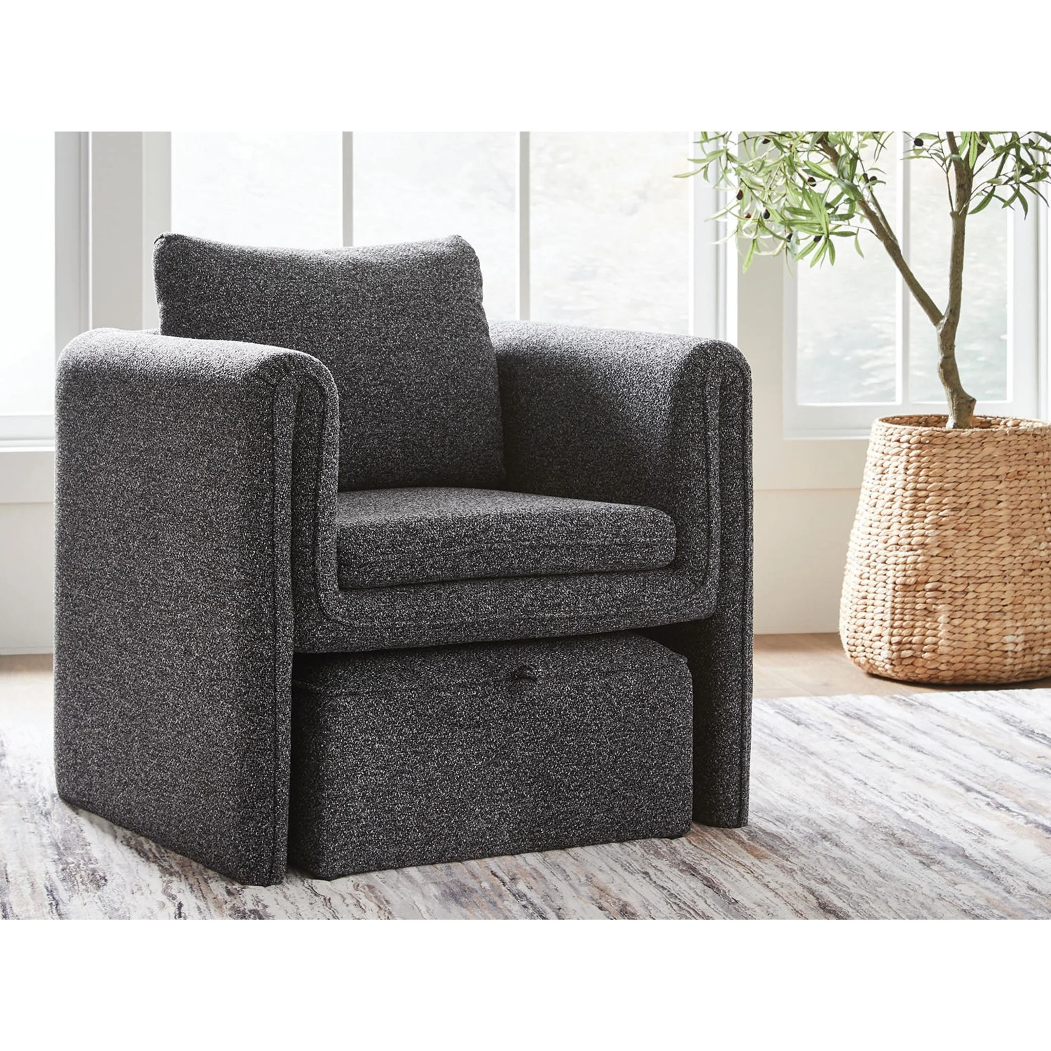 Vreni Accent Chair - Charcoal/Black - Image 4