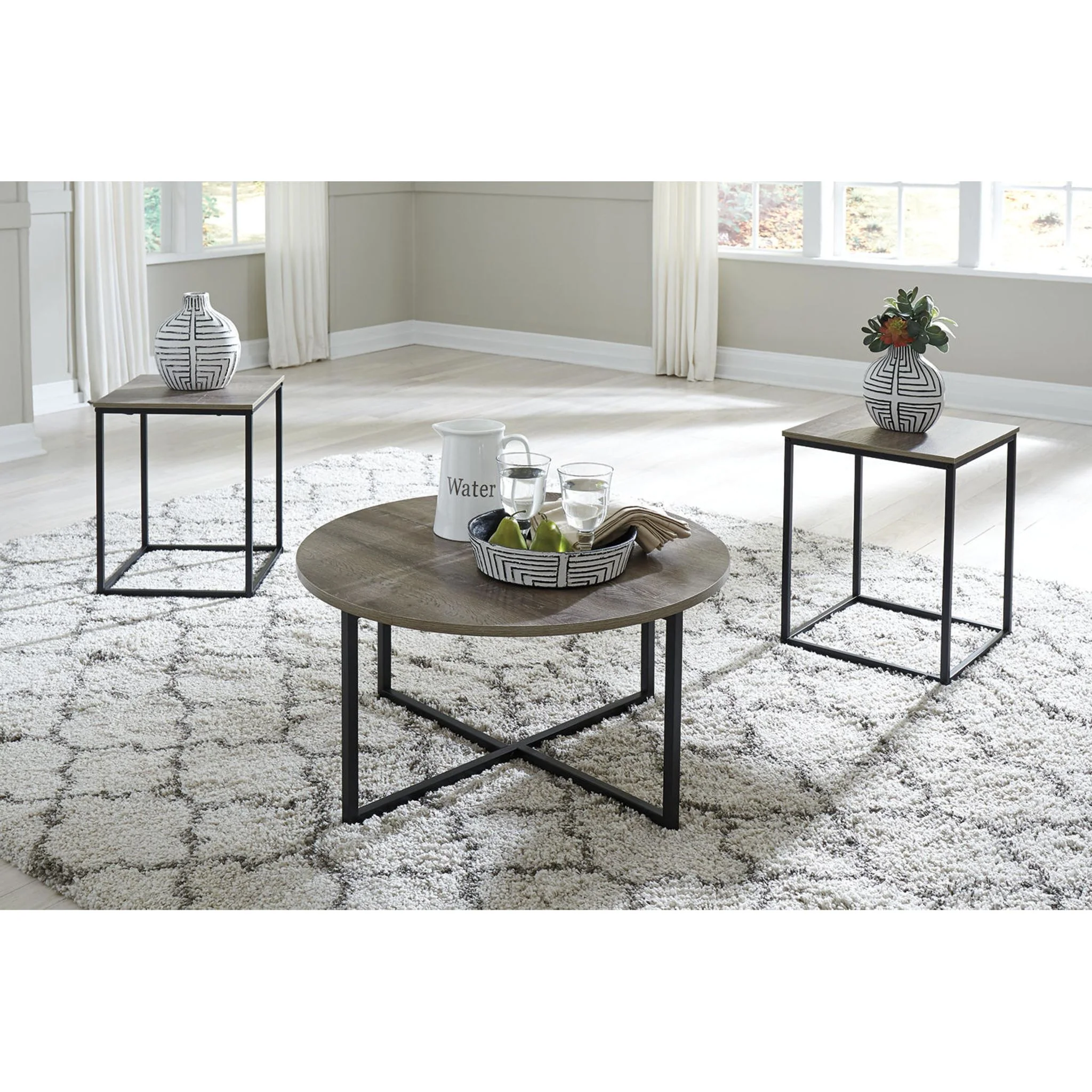 Wadeworth 3 Pack Tables - Two-tone - Image 2