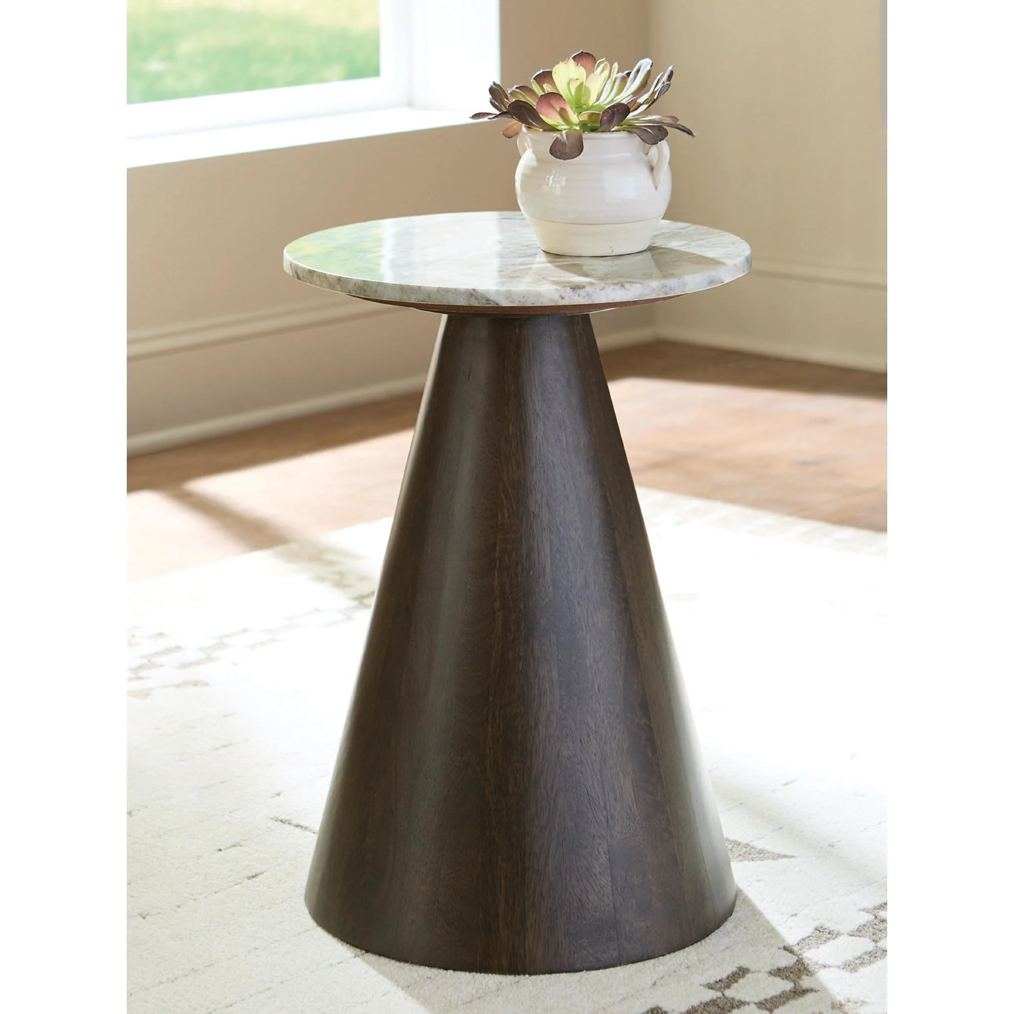 Waltnor Accent Table - Gray/White/Brown - Image 3