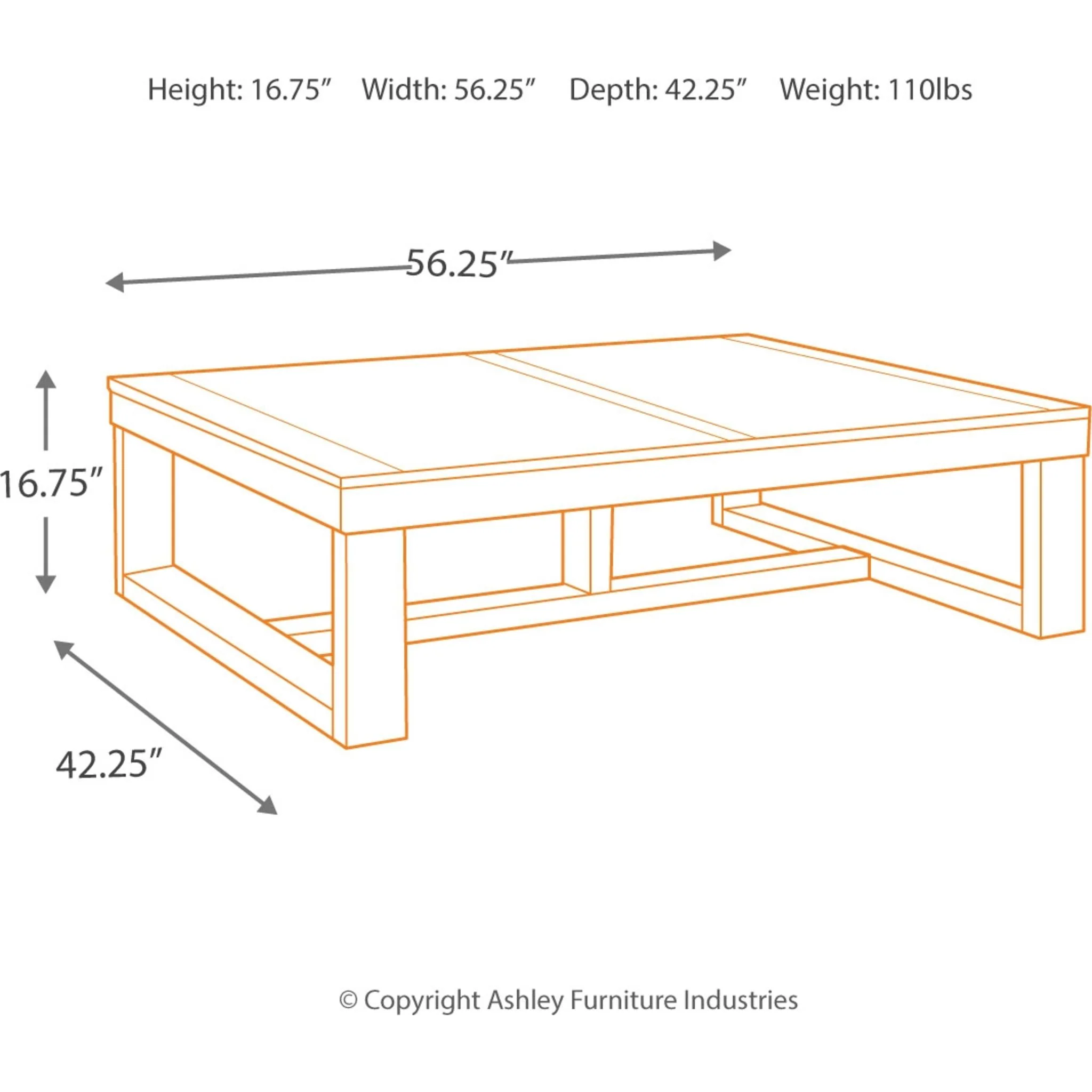 Watson Coffee Table - Dark Brown - Image 4