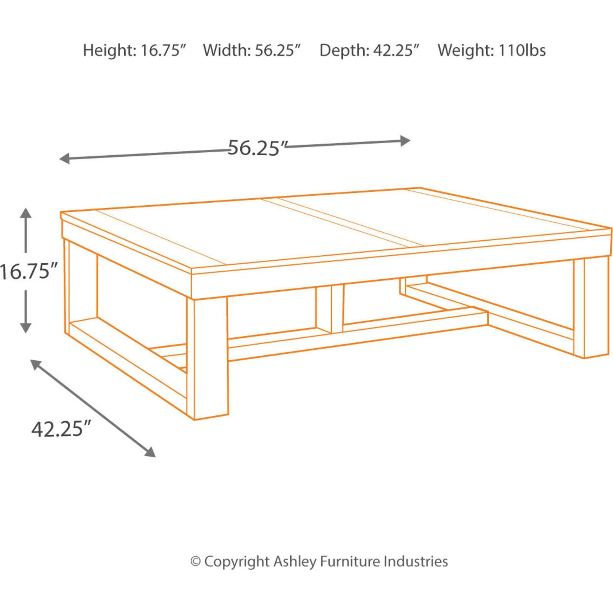 Watson Coffee Table - Dark Brown - Image 9