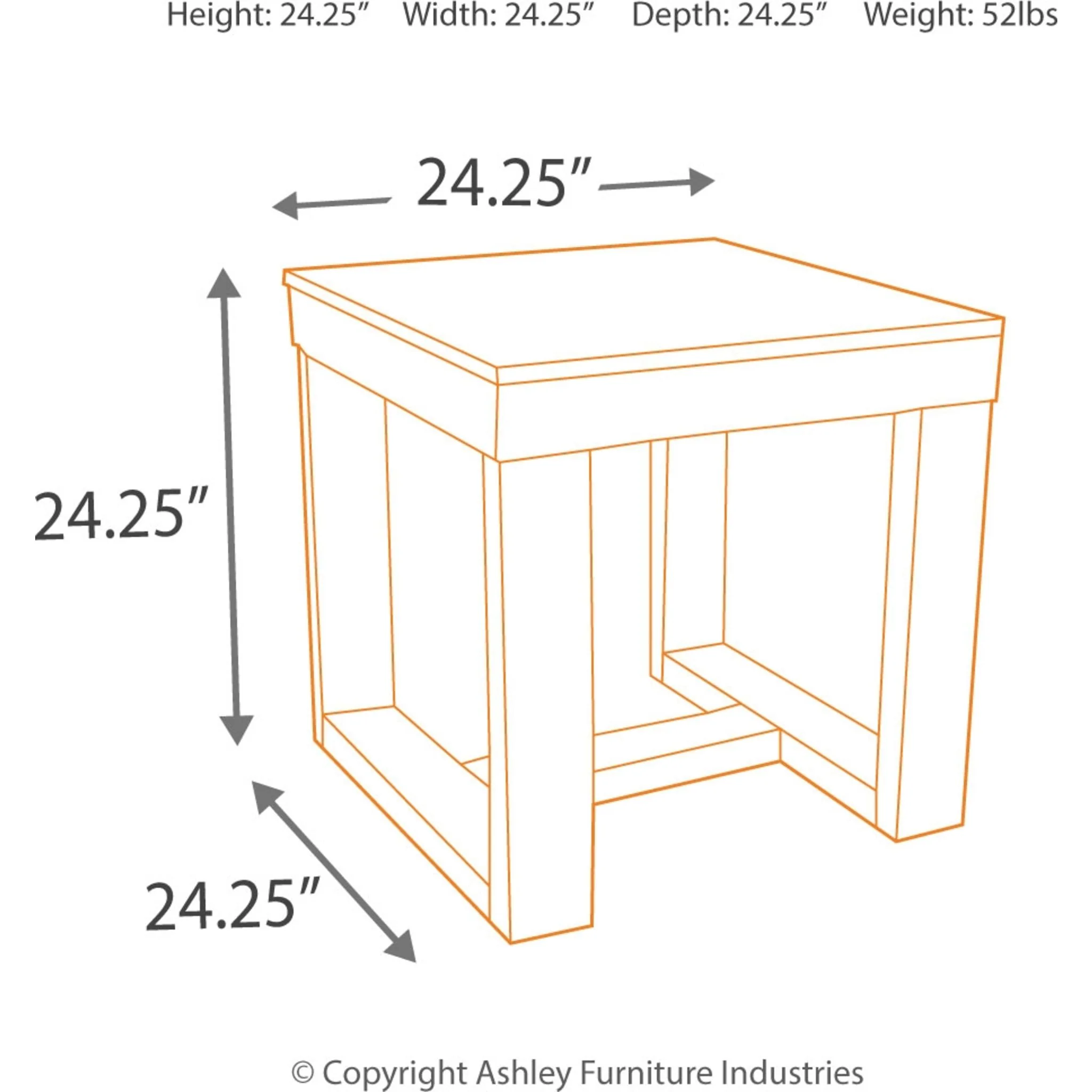 Watson End Table - Dark Brown - Image 7