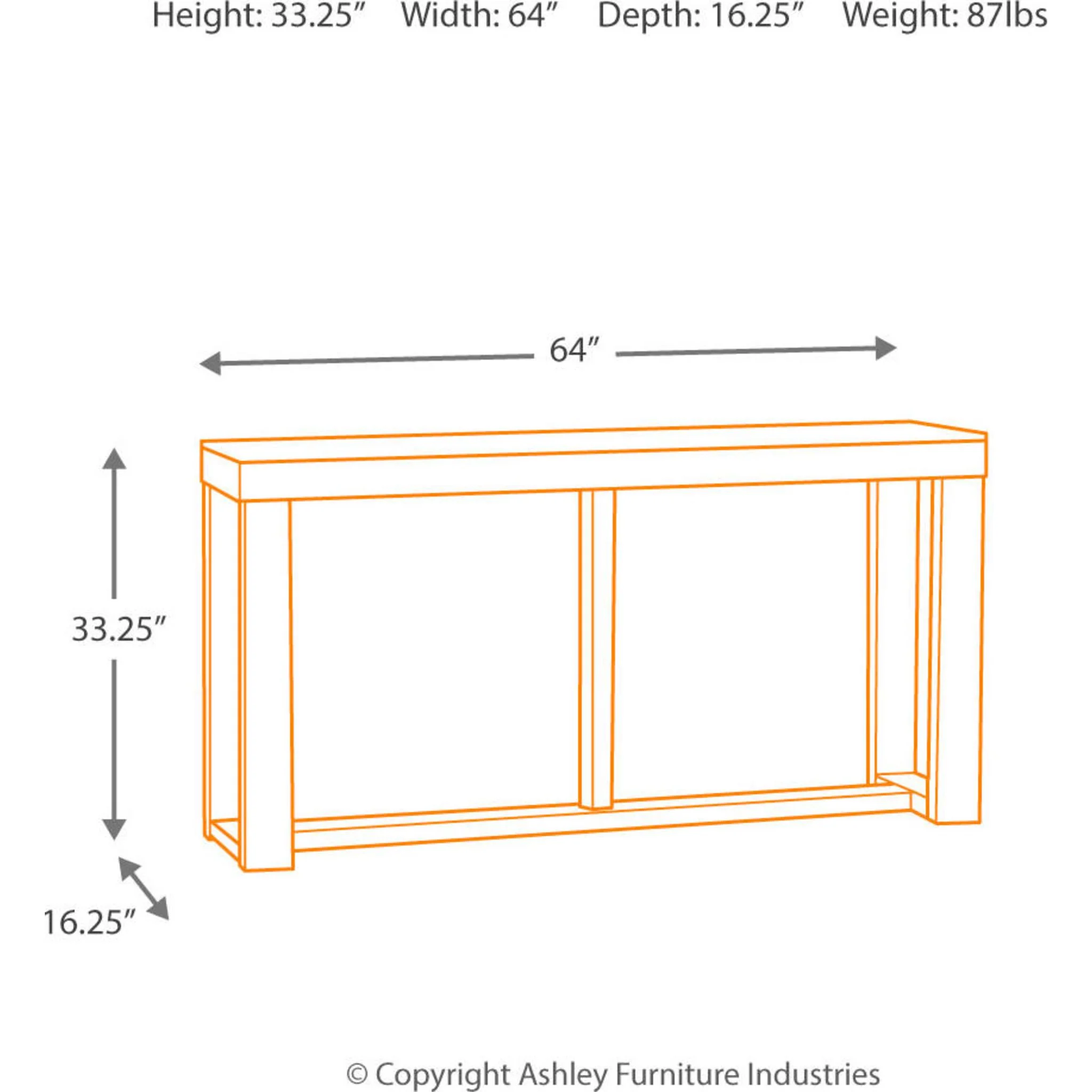 Watson Sofa Table - Dark Brown - Image 12