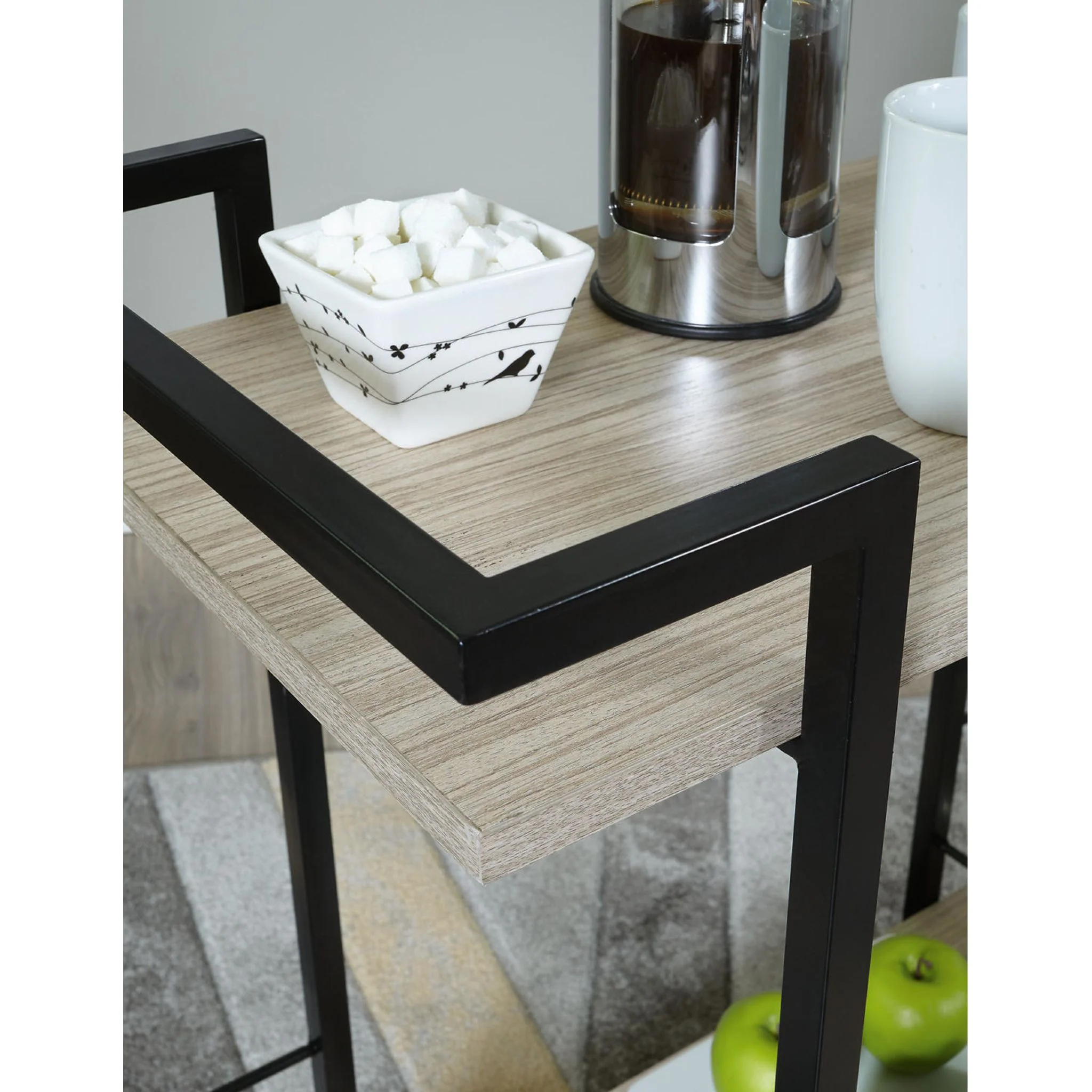 Waylowe Bar Cart - Brown/Black - Image 8