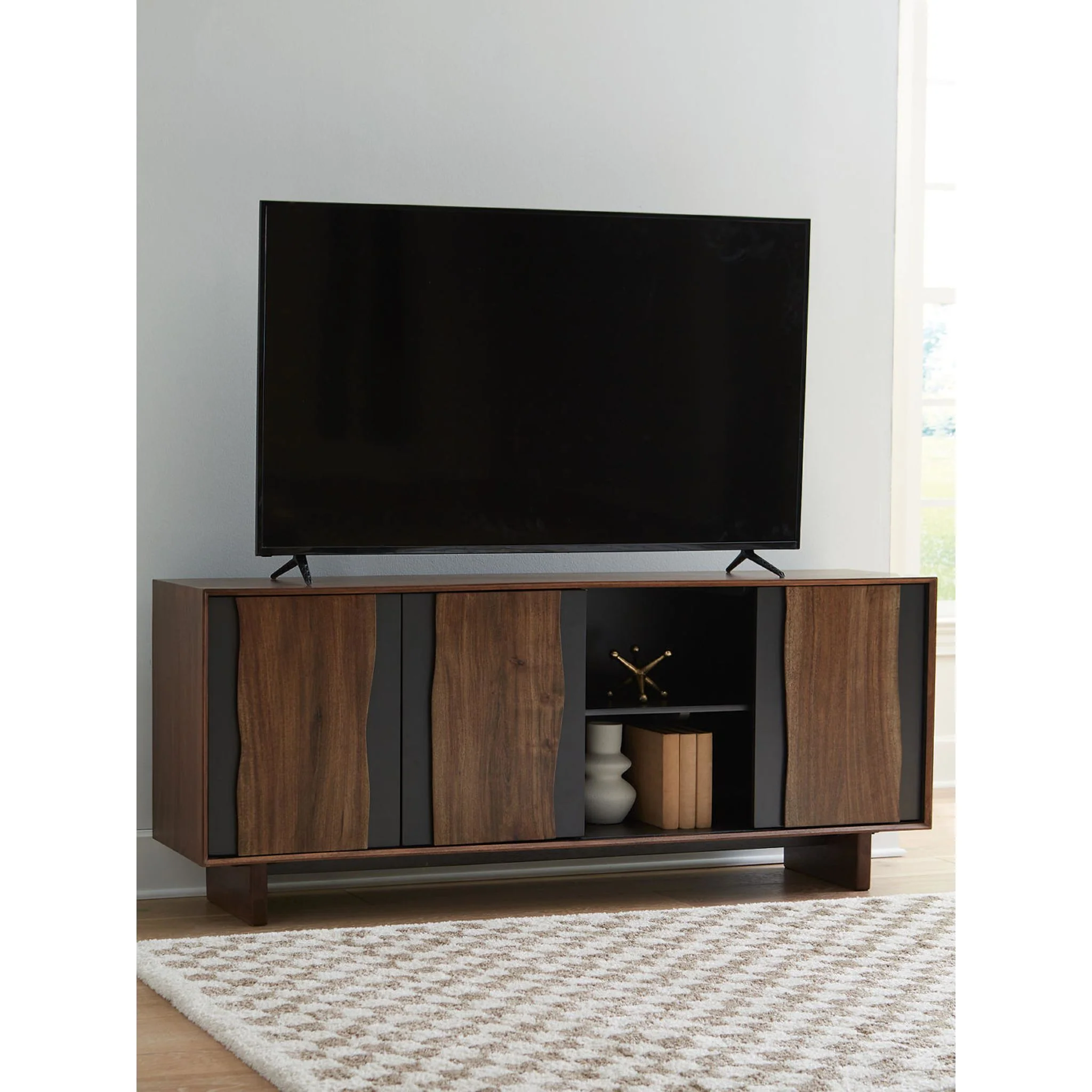 Welby Accent Cabinet - Brown/Charcoal - Image 9
