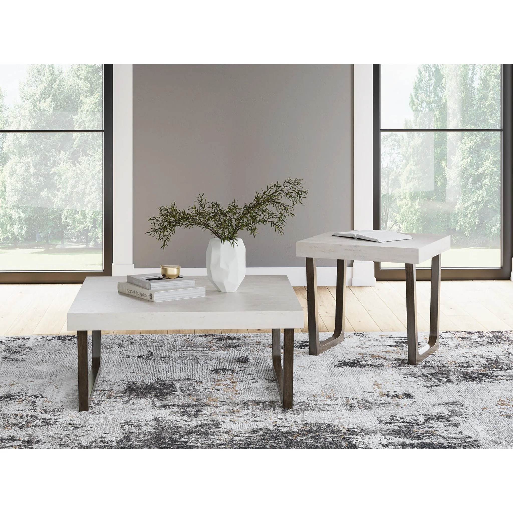 Westenfort 2 Pack Tables - Espresso/Gray - Image 2