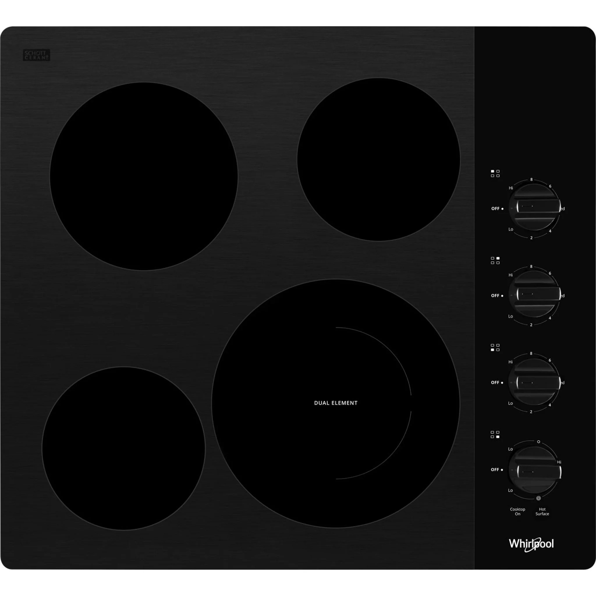 Whirlpool 24-inch Compact Electric Ceramic Glass Cooktop -Black (WCE55US4HB) - Image 12
