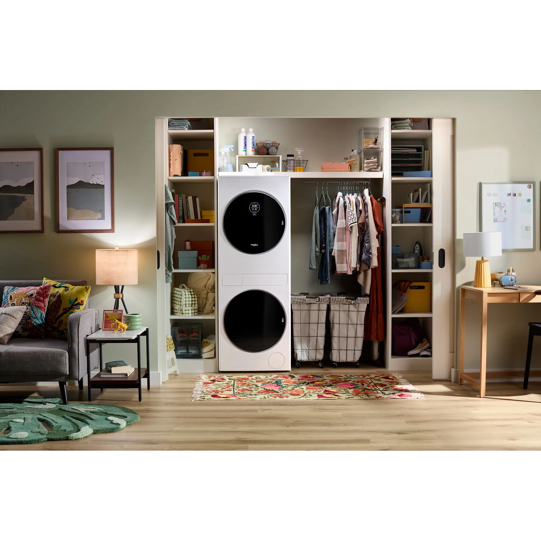Whirlpool 24-in Compact ENERGY STAR Ventless Heat Pump Laundry Tower, 3.2 cu. ft. Washer & 4.3 cu. ft. Electric Dryer - White (YWFH5424SW) - Image 6