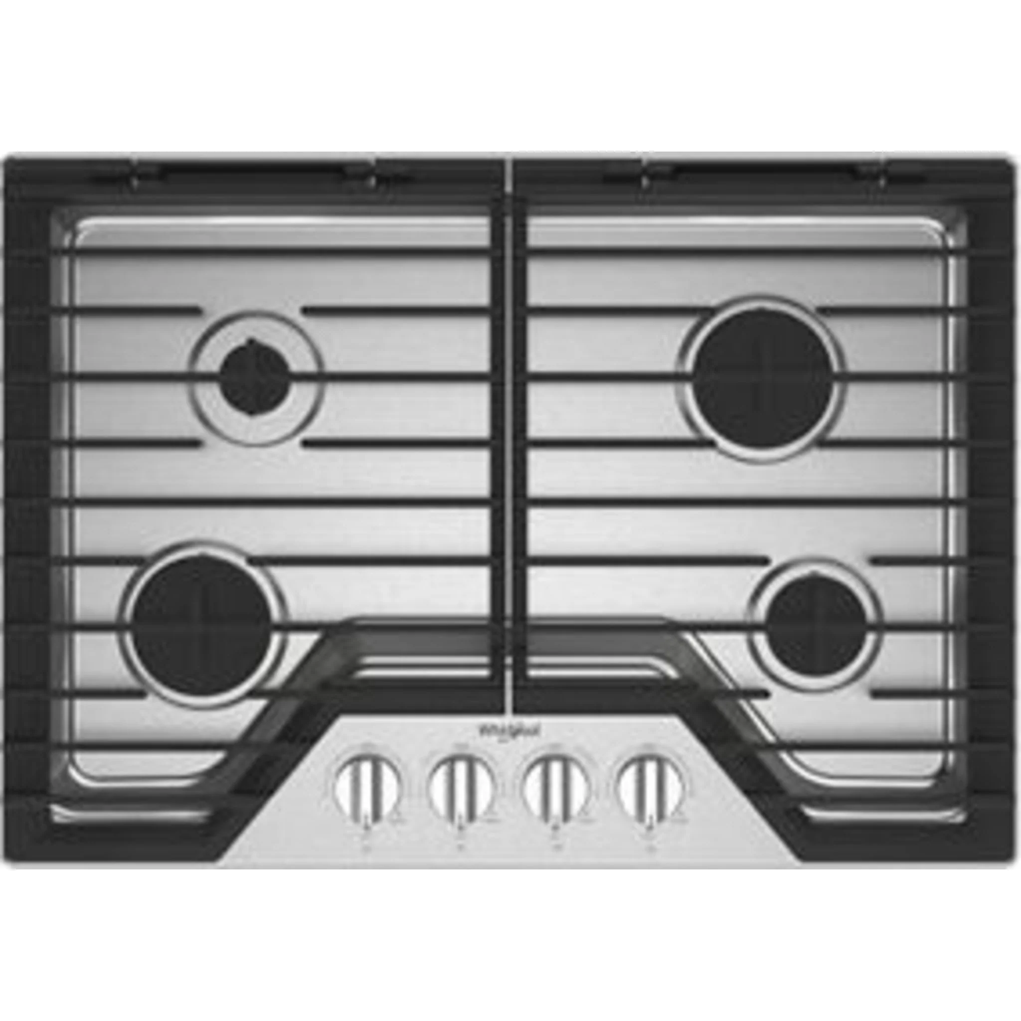 Whirlpool 30-inch Gas Cooktop with EZ-2-LiftHinged Cast-Iron Grates -Stainless Steel (WCGK5030PS) - Image 9