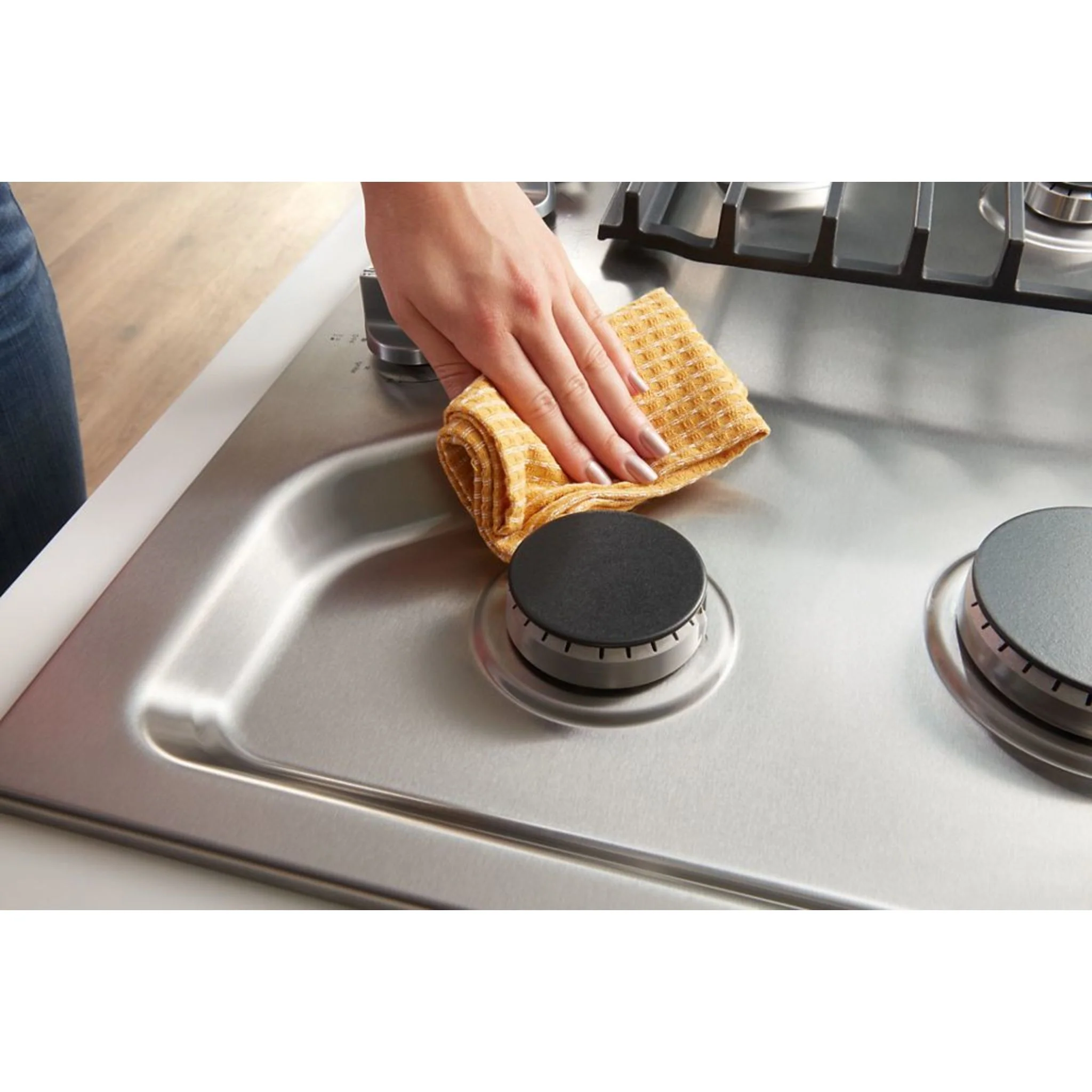 Whirlpool 30-inch Gas Cooktop with Fifth Burner -Stainless Steel (WCGK7030PS) - Image 7