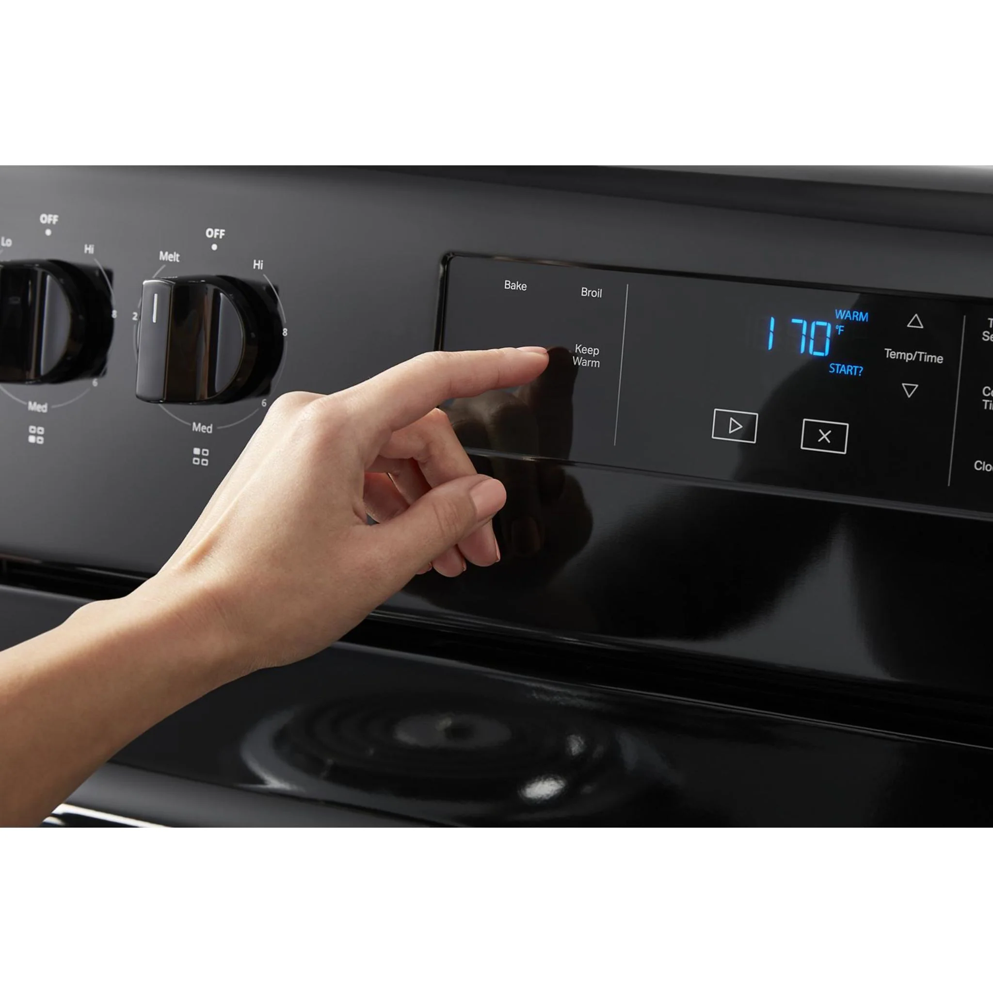 Whirlpool 4.8 cu. ft. electric range with Keep Warm setting -Black (YWFC150M0JB) - Image 8