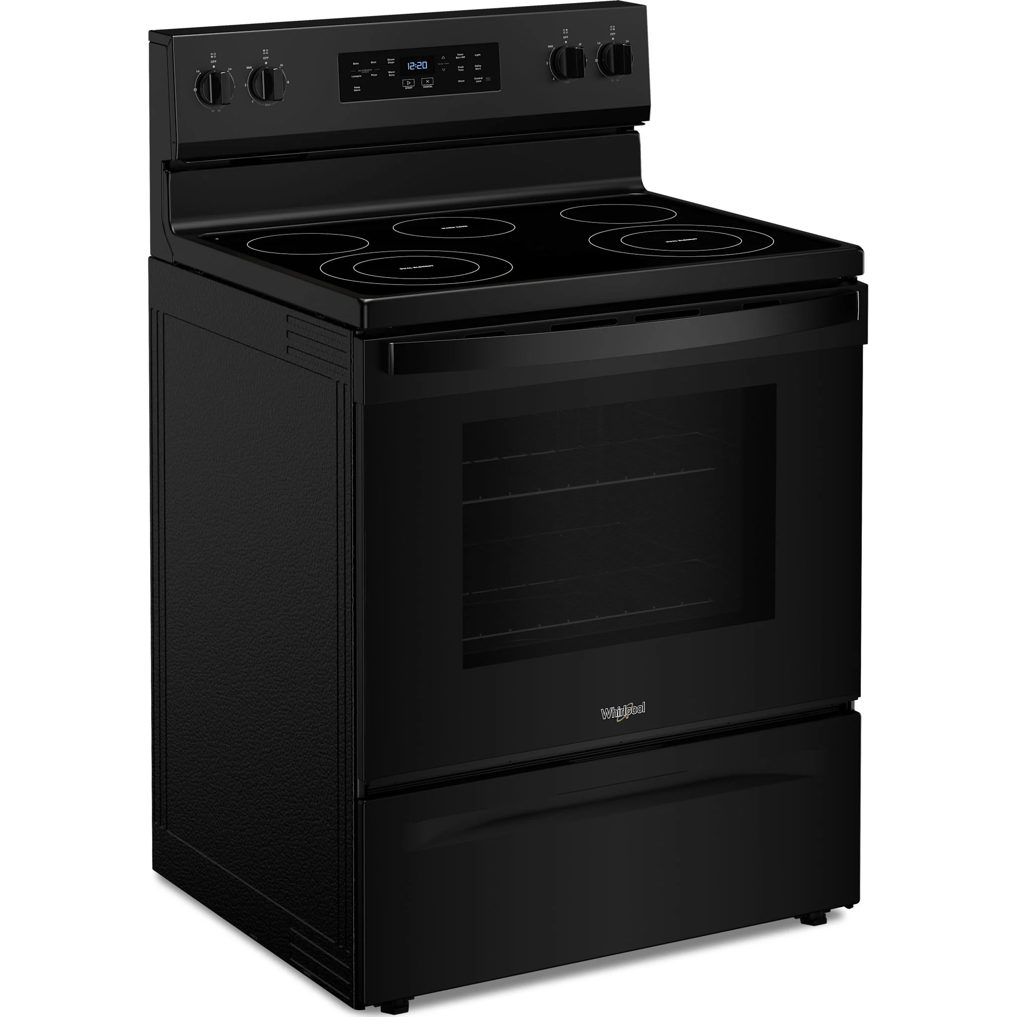 Whirlpool 30-inch Electric Range with Steam Clean - Black (YWFES3330RB) - Image 2